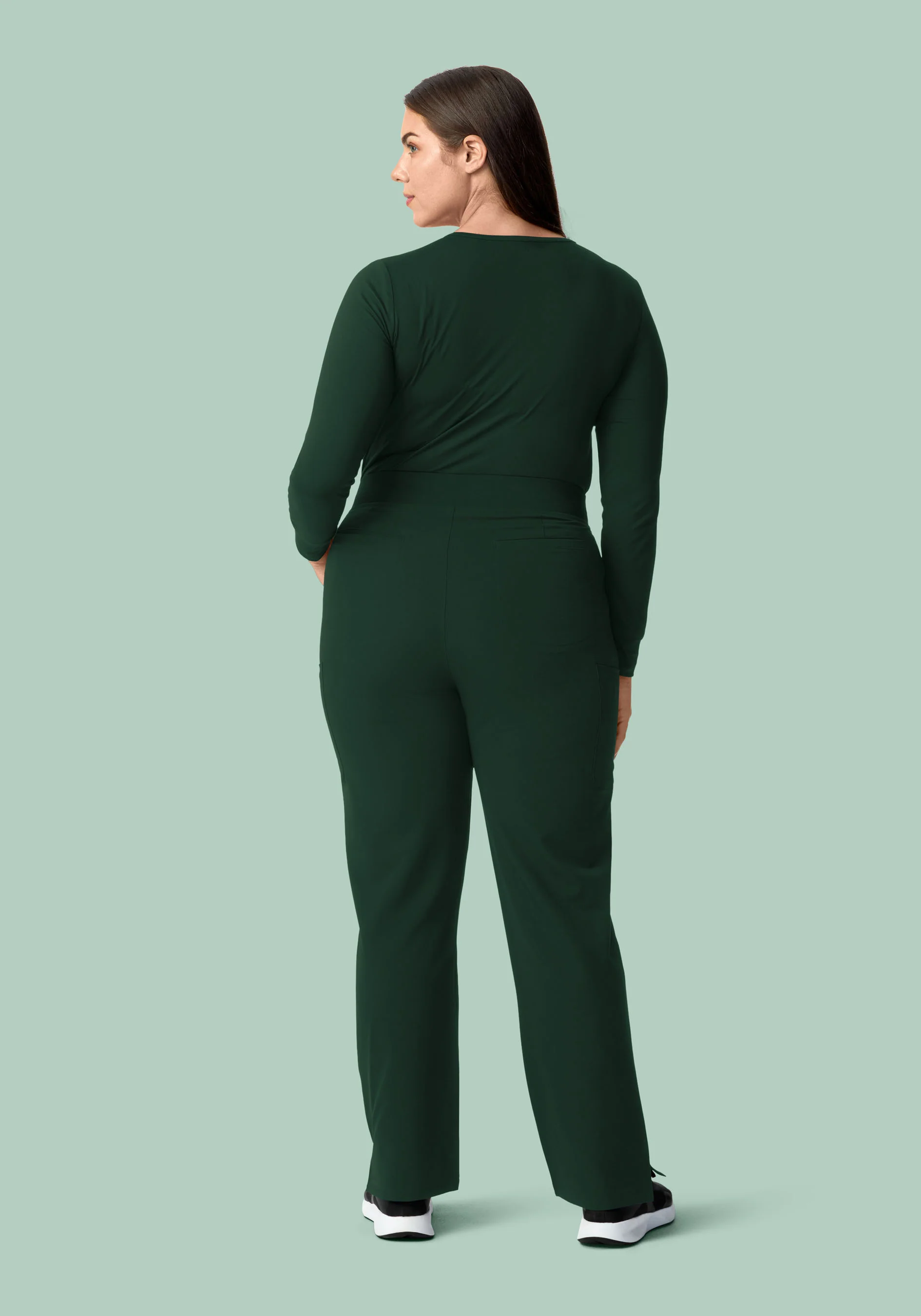 11 Pocket High Waisted Cargos Midnight Green - Image 8