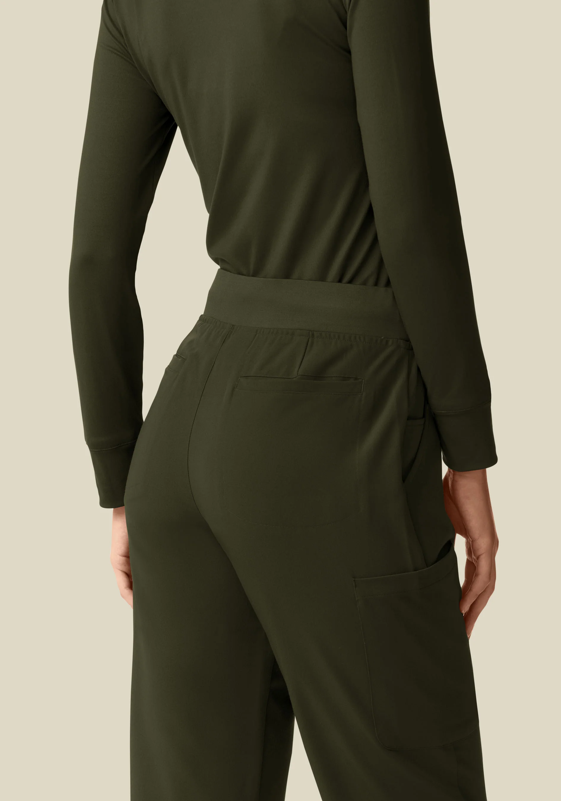 11 Pocket High Waisted Cargos Olive - Image 4