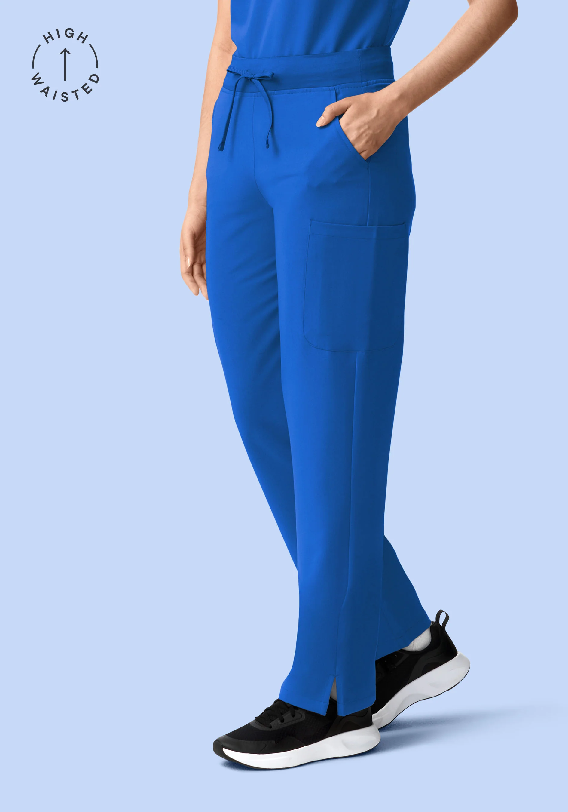 11 Pocket High Waisted Cargos Royal Blue