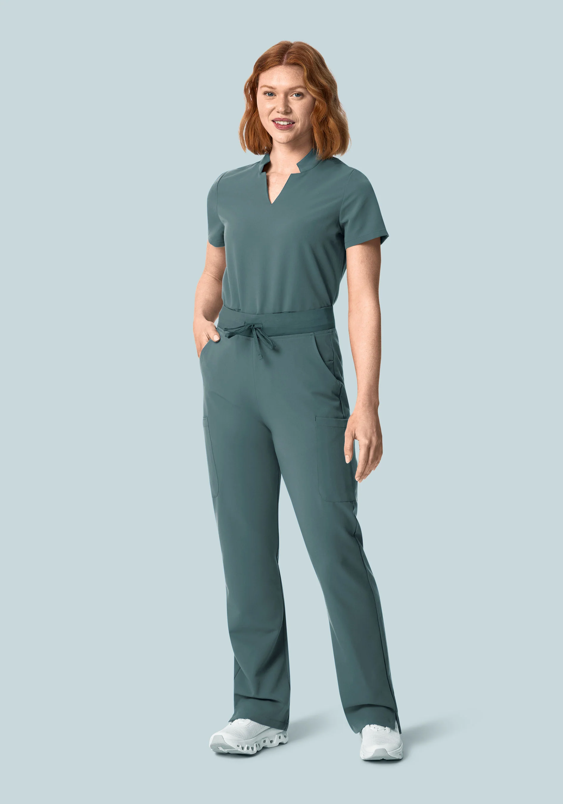 11 Pocket High Waisted Cargos Stormy Sky - Image 2