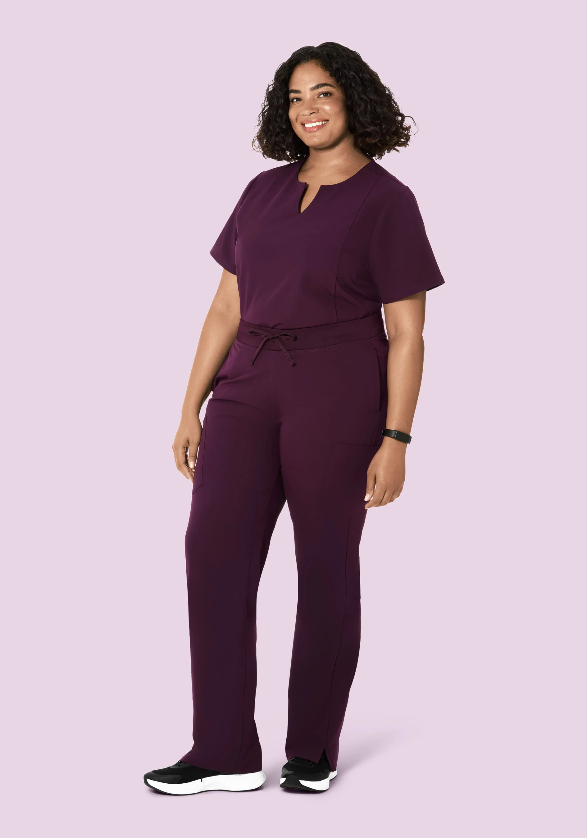 5 Pocket Notch Neck Top Açaí - Image 7