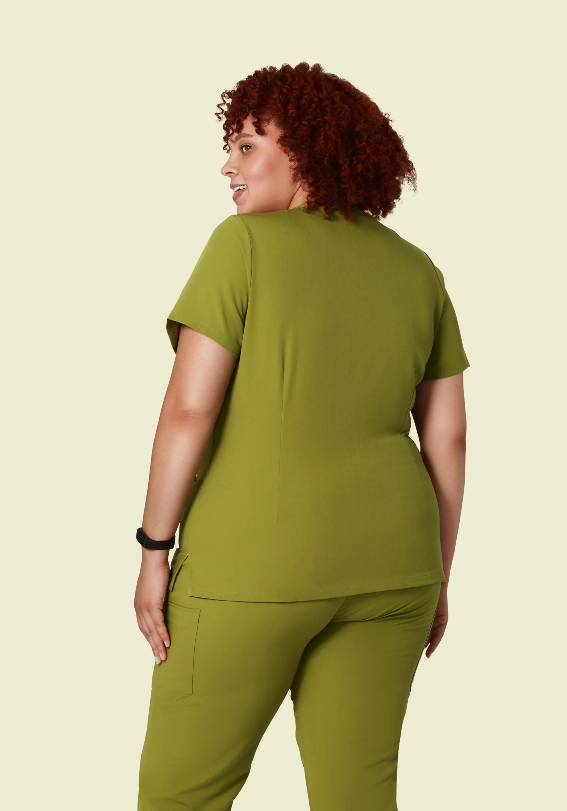 5 Pocket Notch Neck Top Avocado - Image 8