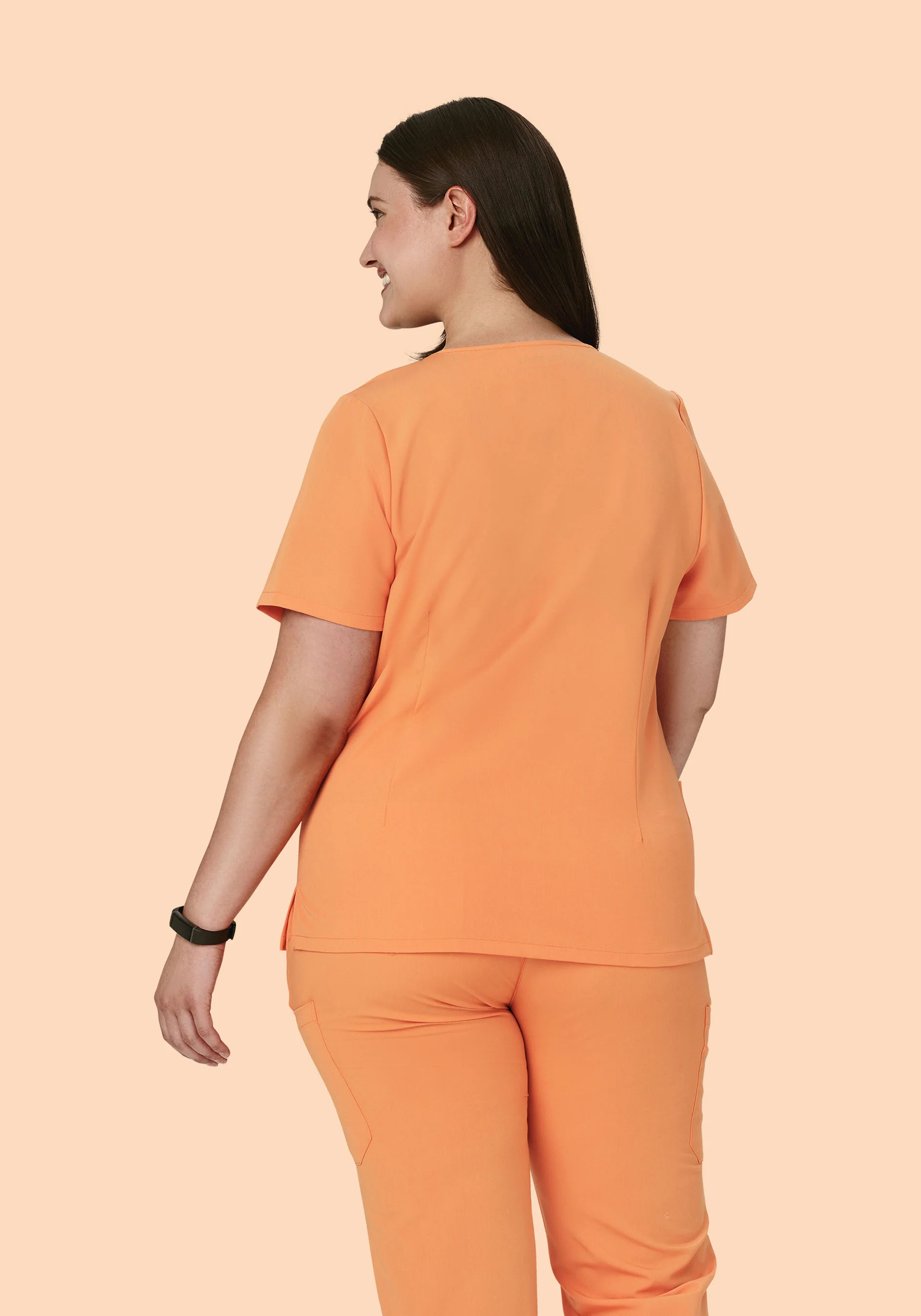 5 Pocket Notch Neck Top Cantaloupe - Image 8