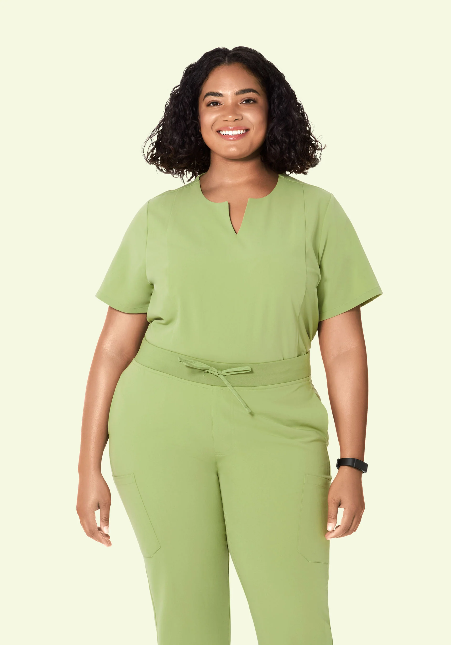 5 Pocket Notch Neck Top Fern - Image 6