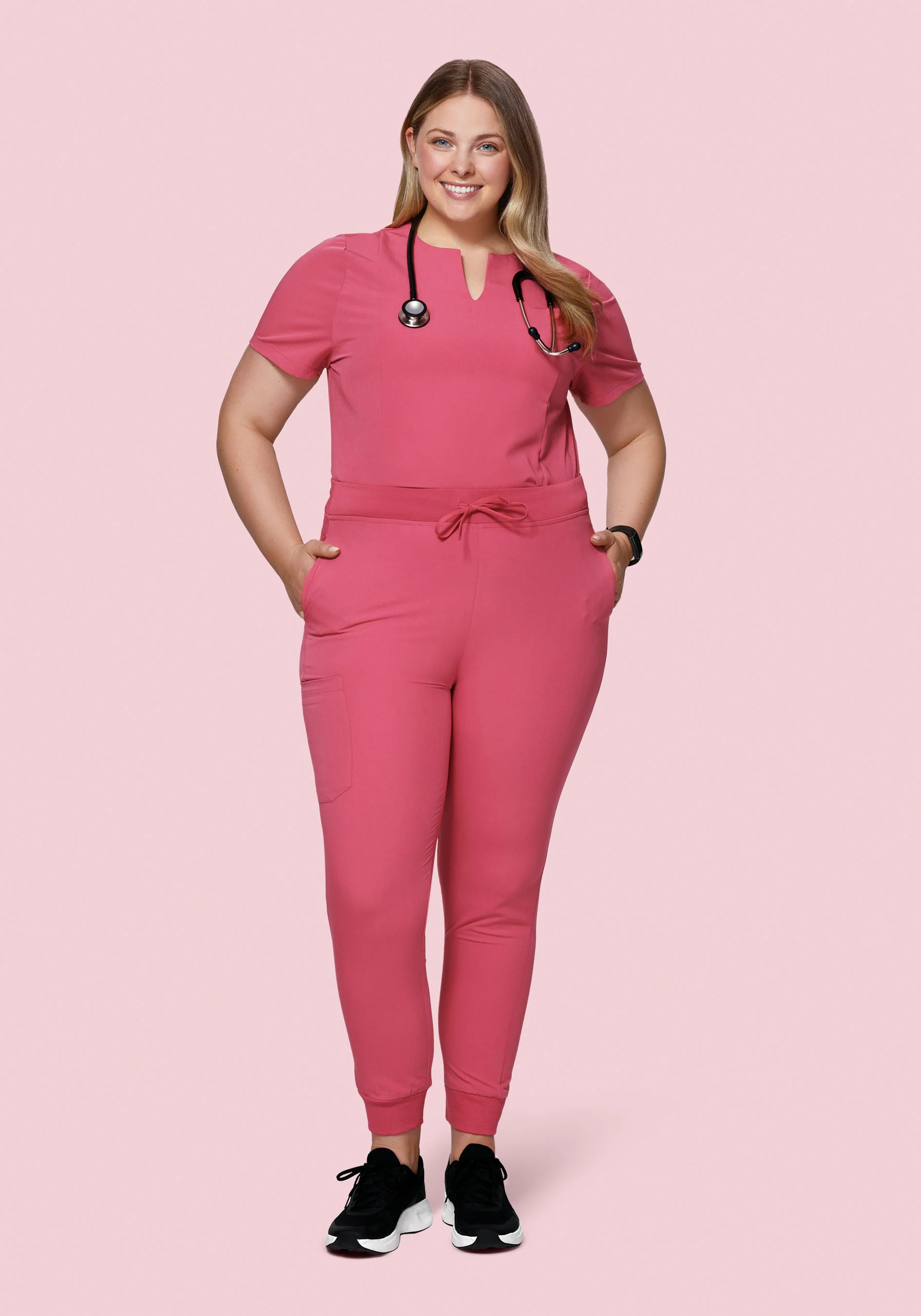 5 Pocket Notch Neck Top Jaipur Pink - Image 5