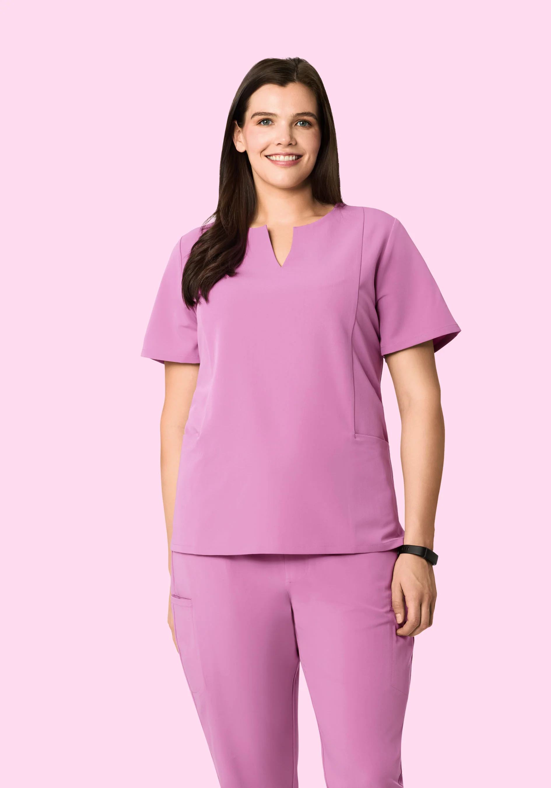 5 Pocket Notch Neck Top Mulberry - Image 5
