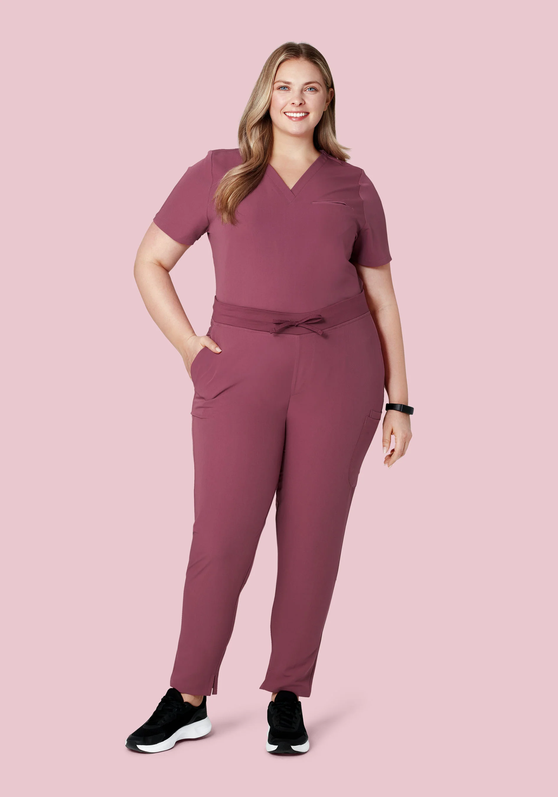 6 Pocket Slim Pants Deep Mauve - Image 6