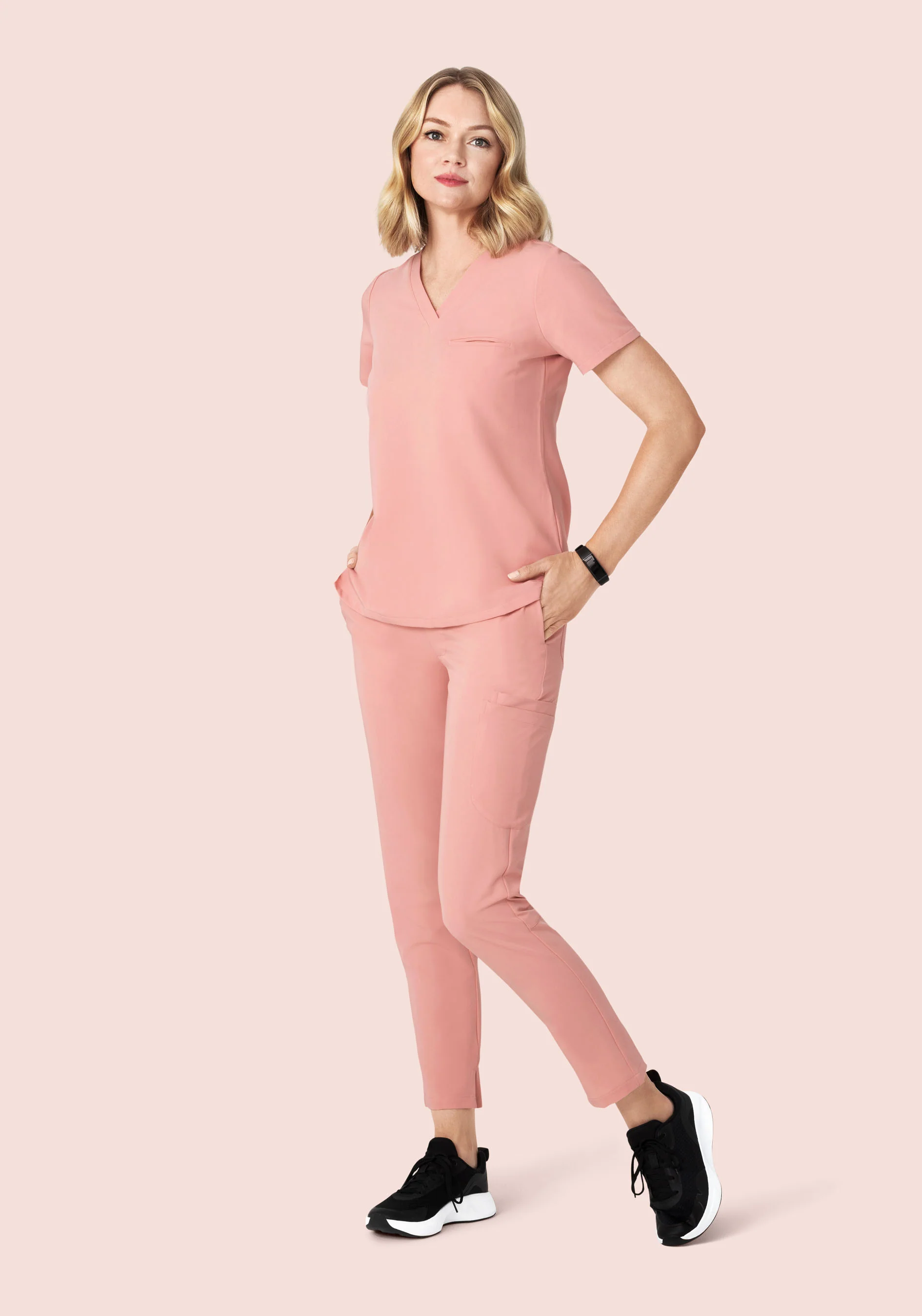 6 Pocket Slim Pants Dusty Pink - Image 2