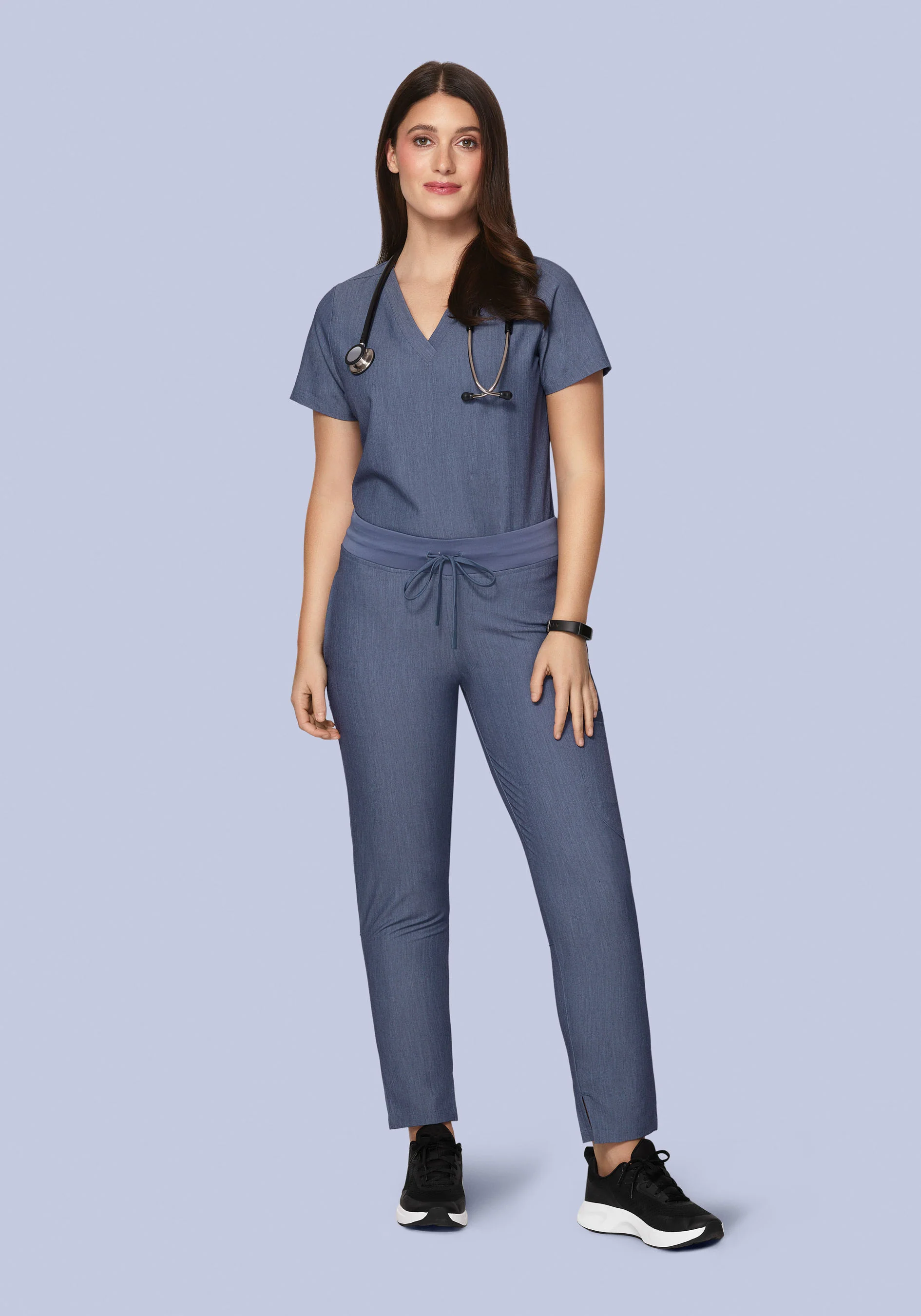 6 Pocket Slim Pants Heather Denim - Image 2