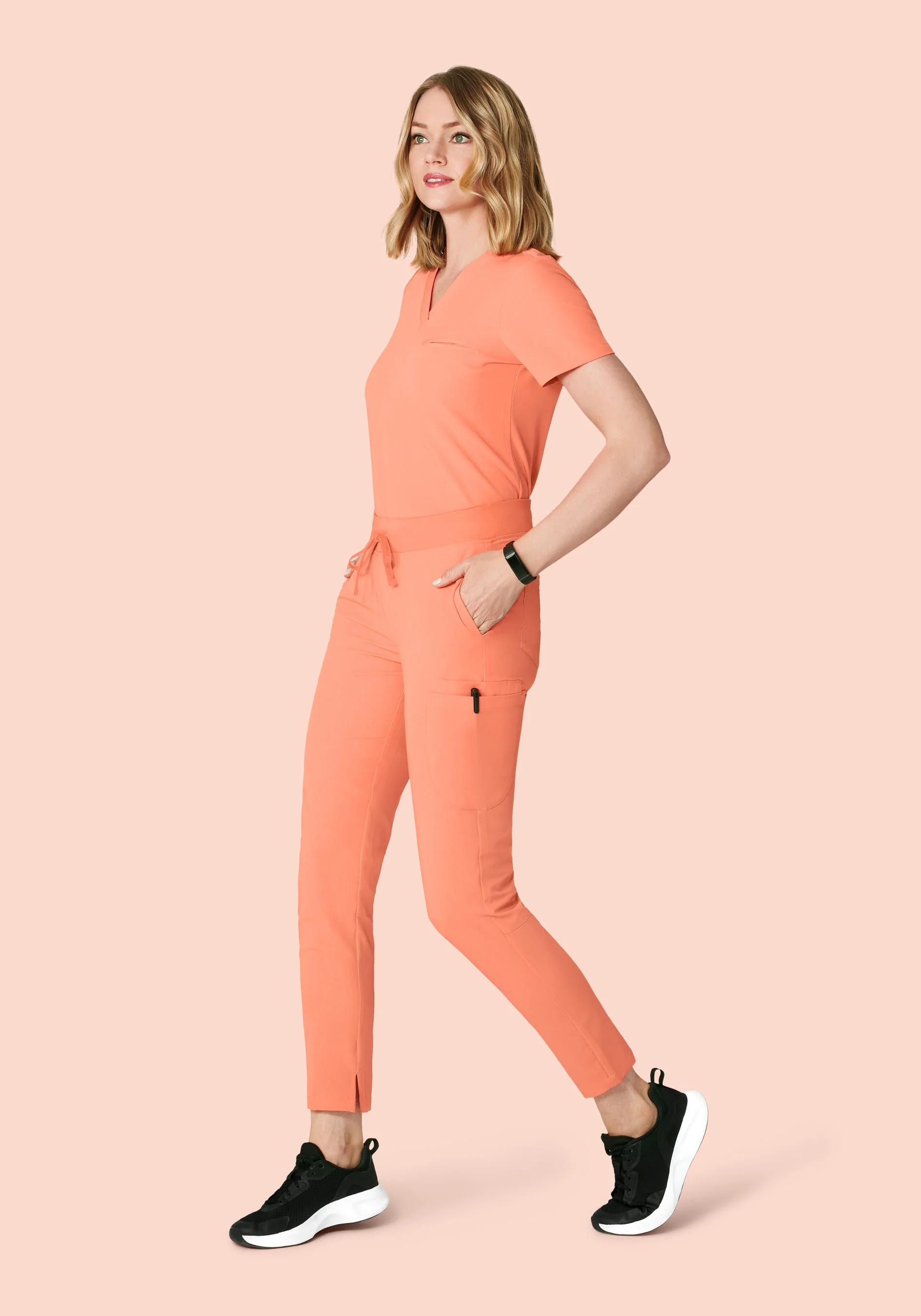 6 Pocket Slim Pants Peach - Image 2