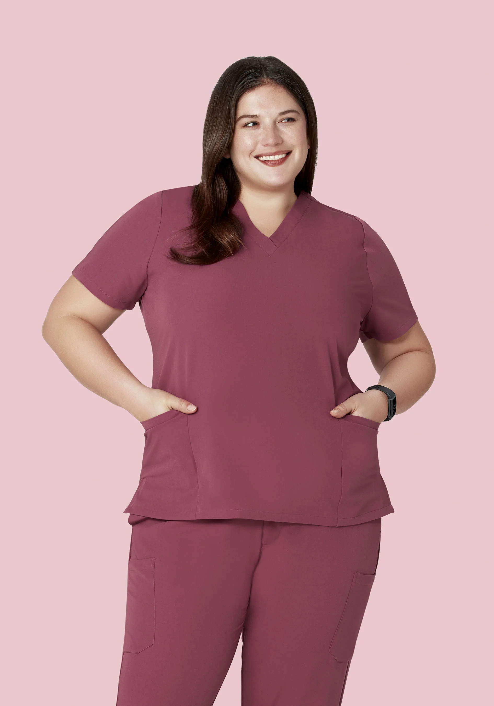 6 Pocket Top Deep Mauve - Image 5