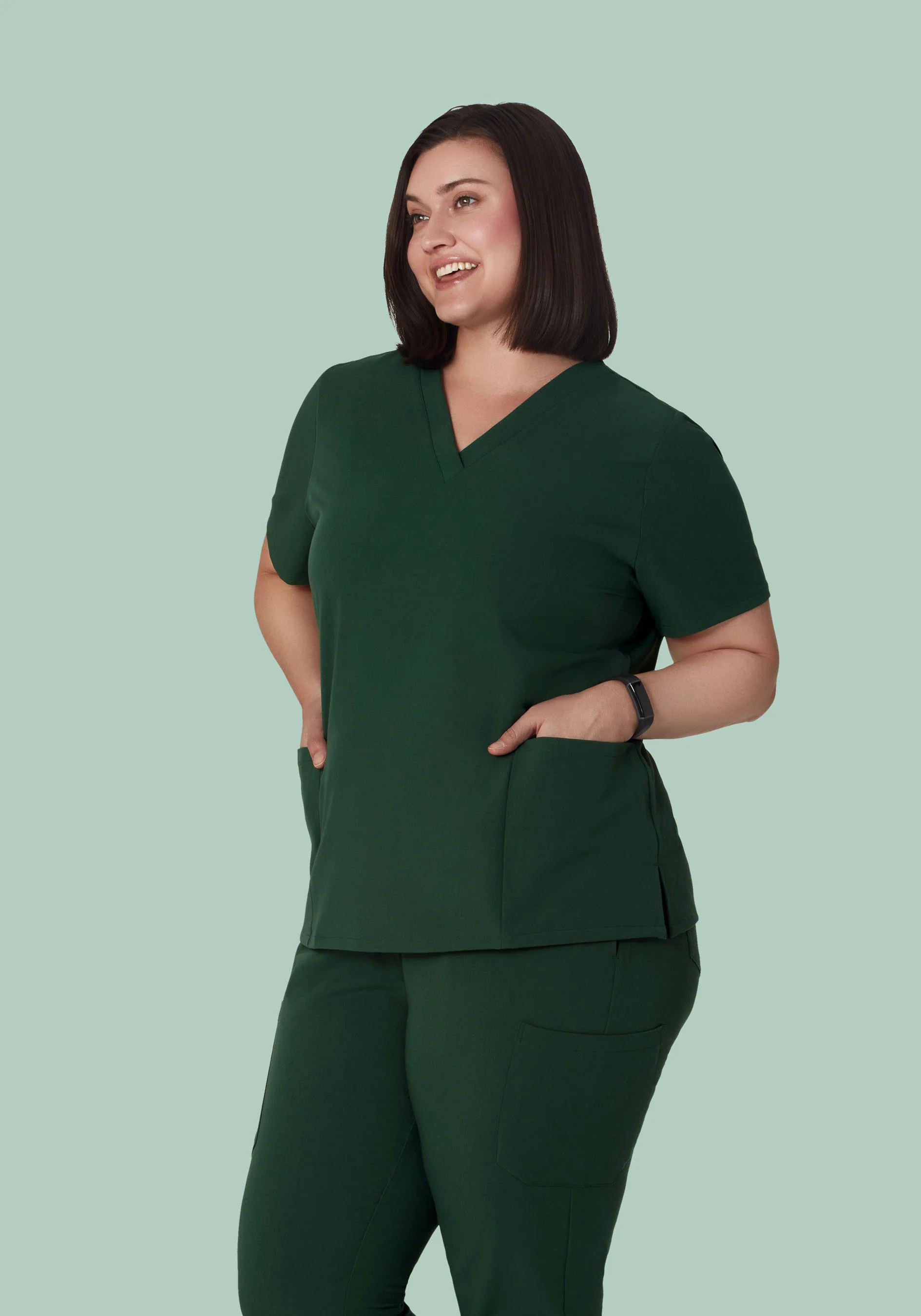 6 Pocket Top Midnight Green - Image 5