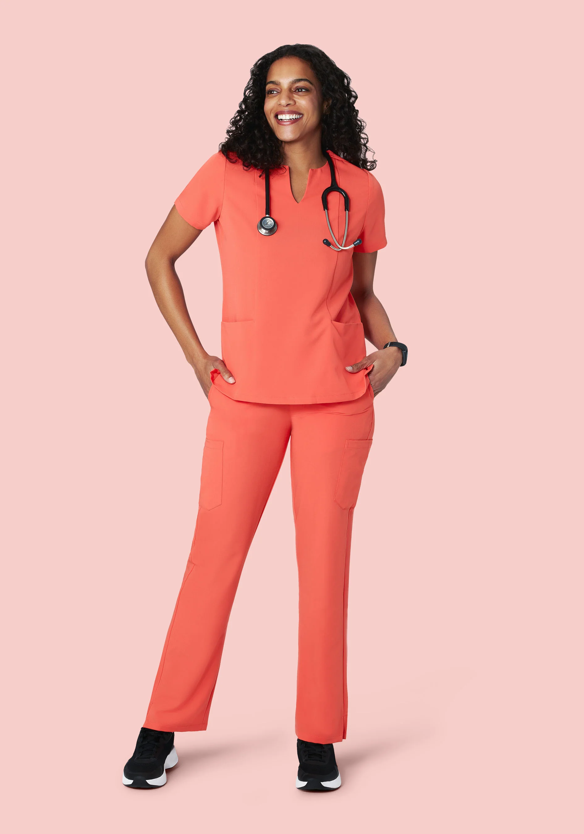 9 Pocket Cargo Pants Coral - Image 4