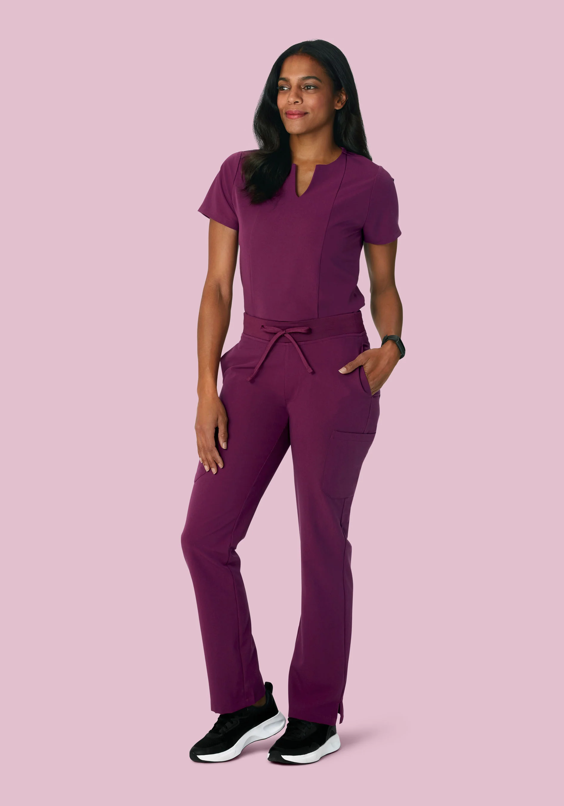 9 Pocket Cargo Pants Plum - Image 2