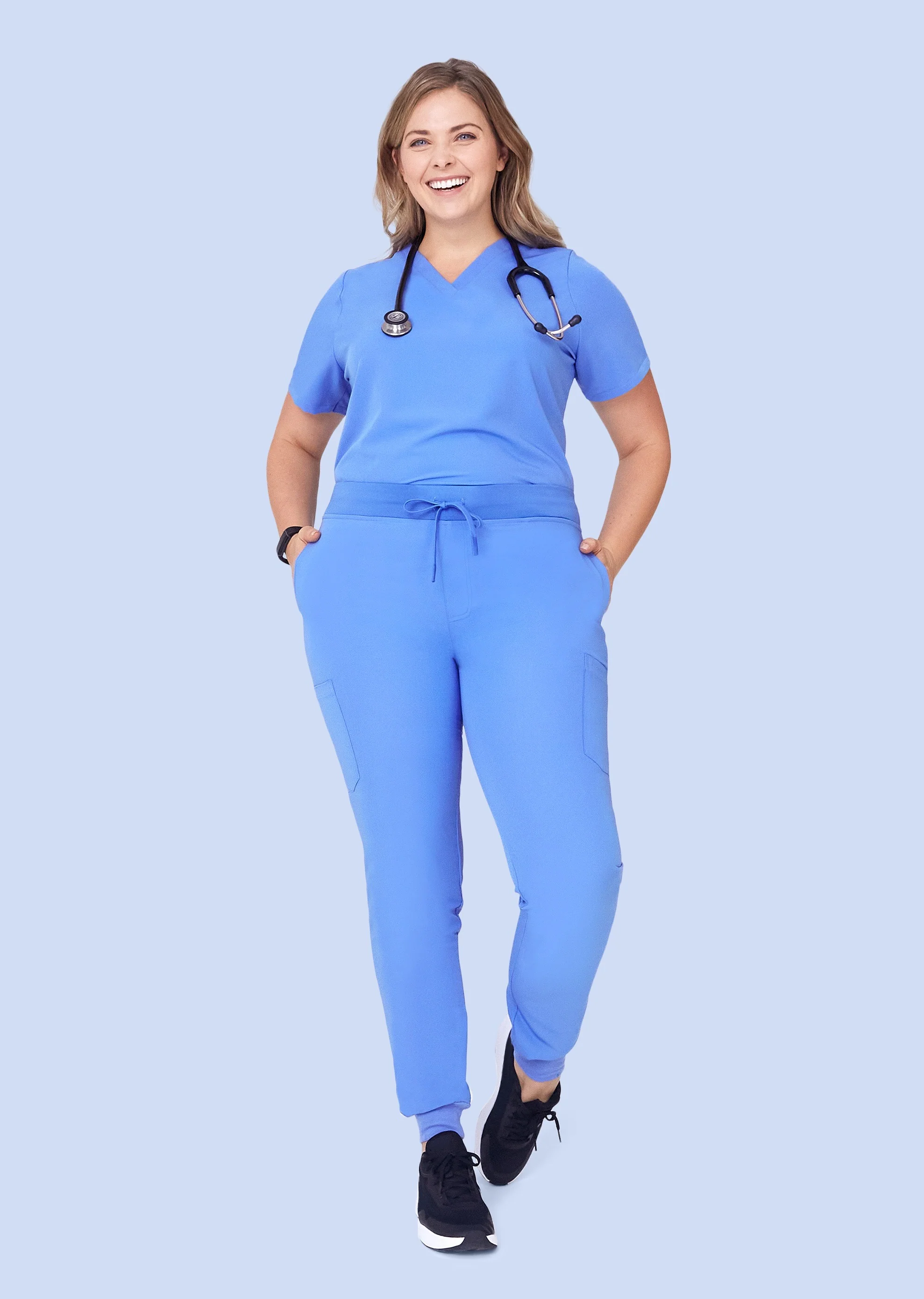 9 Pocket Joggers Ceil Blue - Image 8