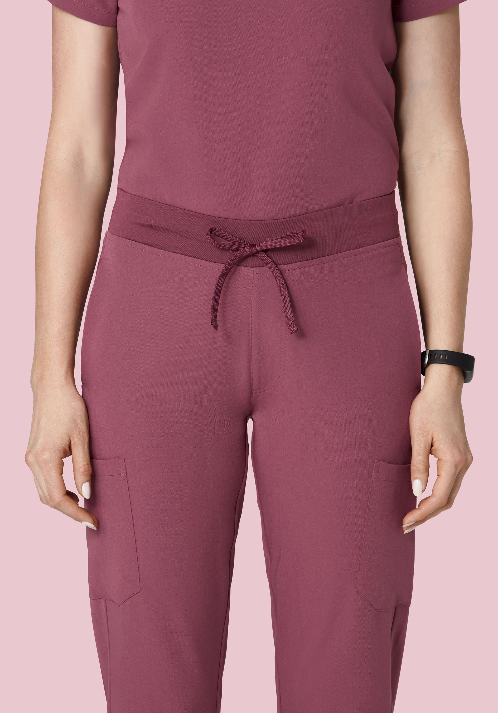 9 Pocket Joggers Deep Mauve - Image 3