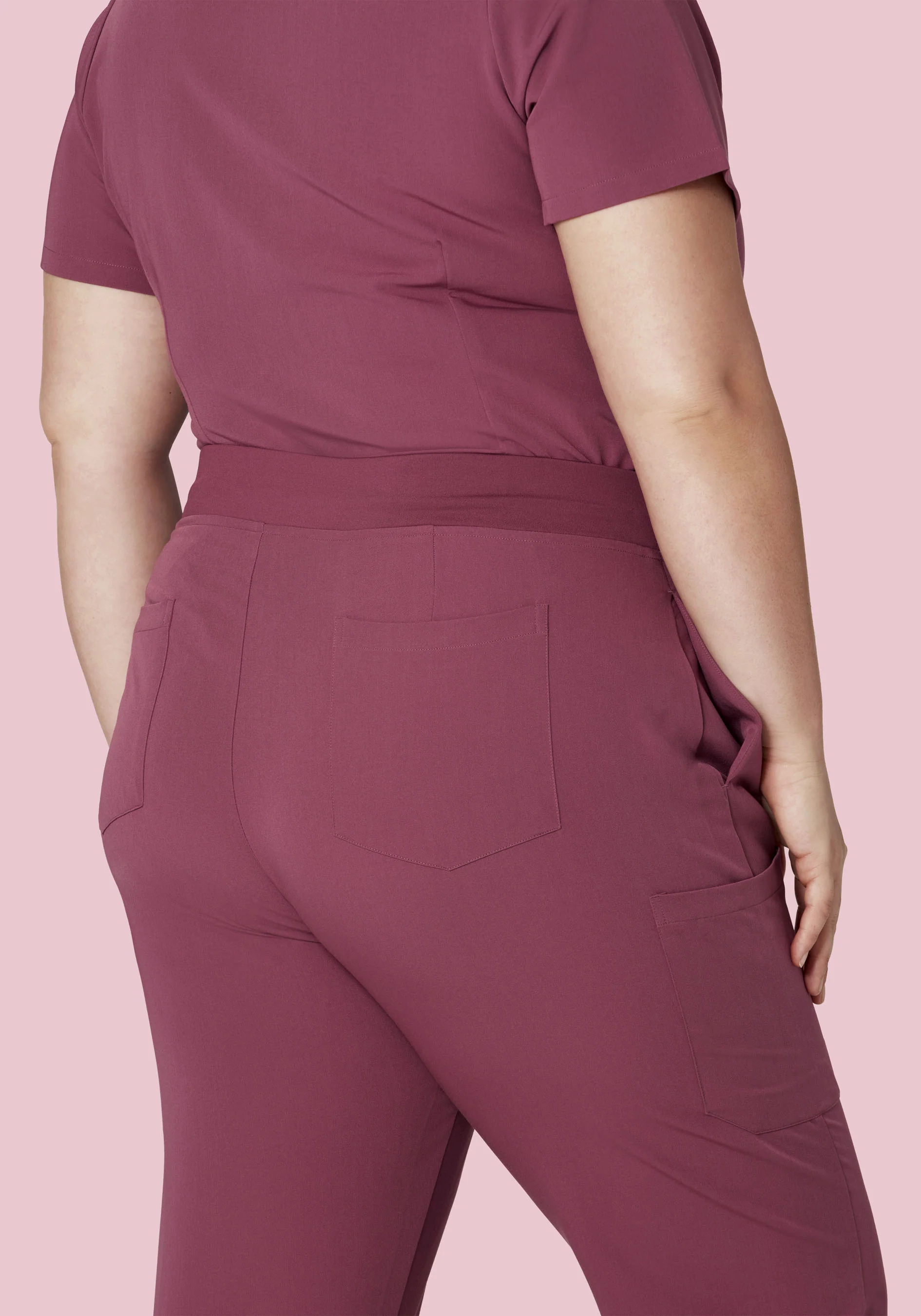 9 Pocket Joggers Deep Mauve - Image 7