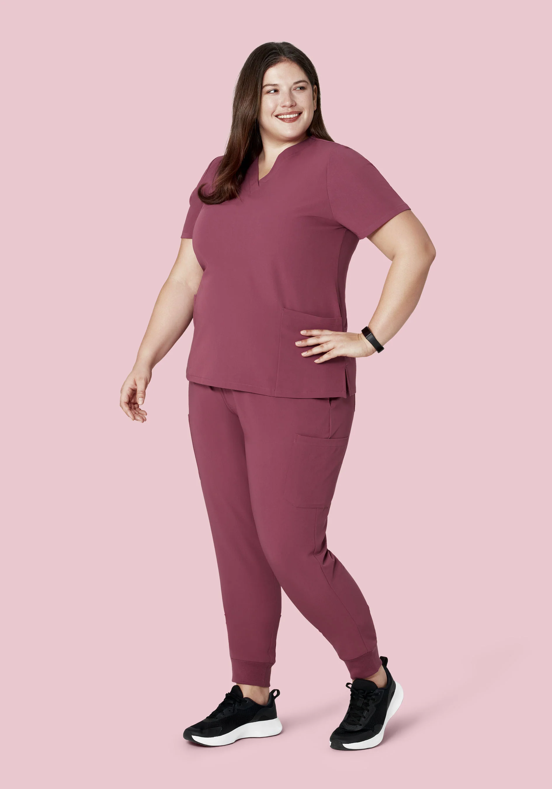 9 Pocket Joggers Deep Mauve - Image 8
