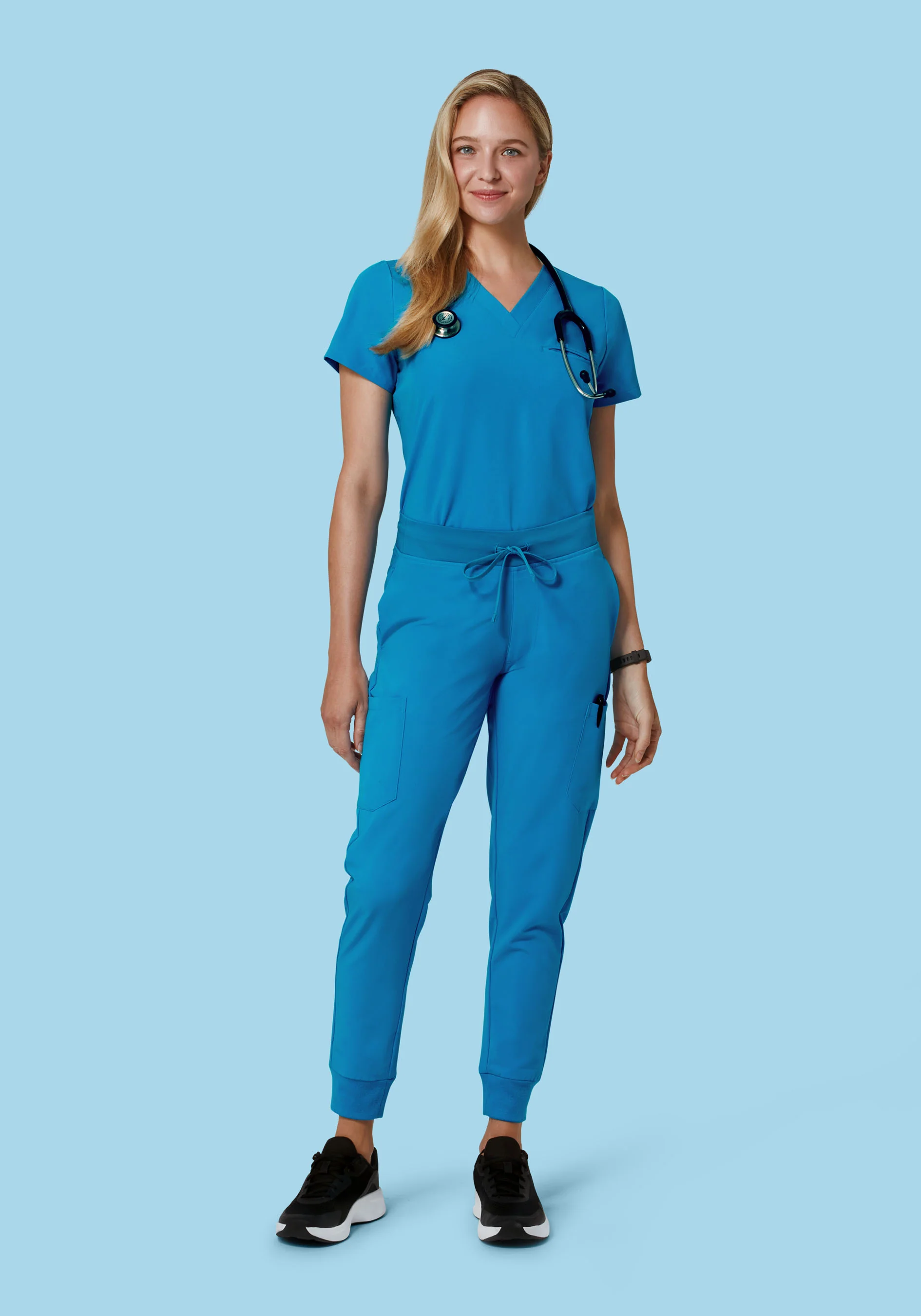 9 Pocket Joggers Electric Blue - Image 2