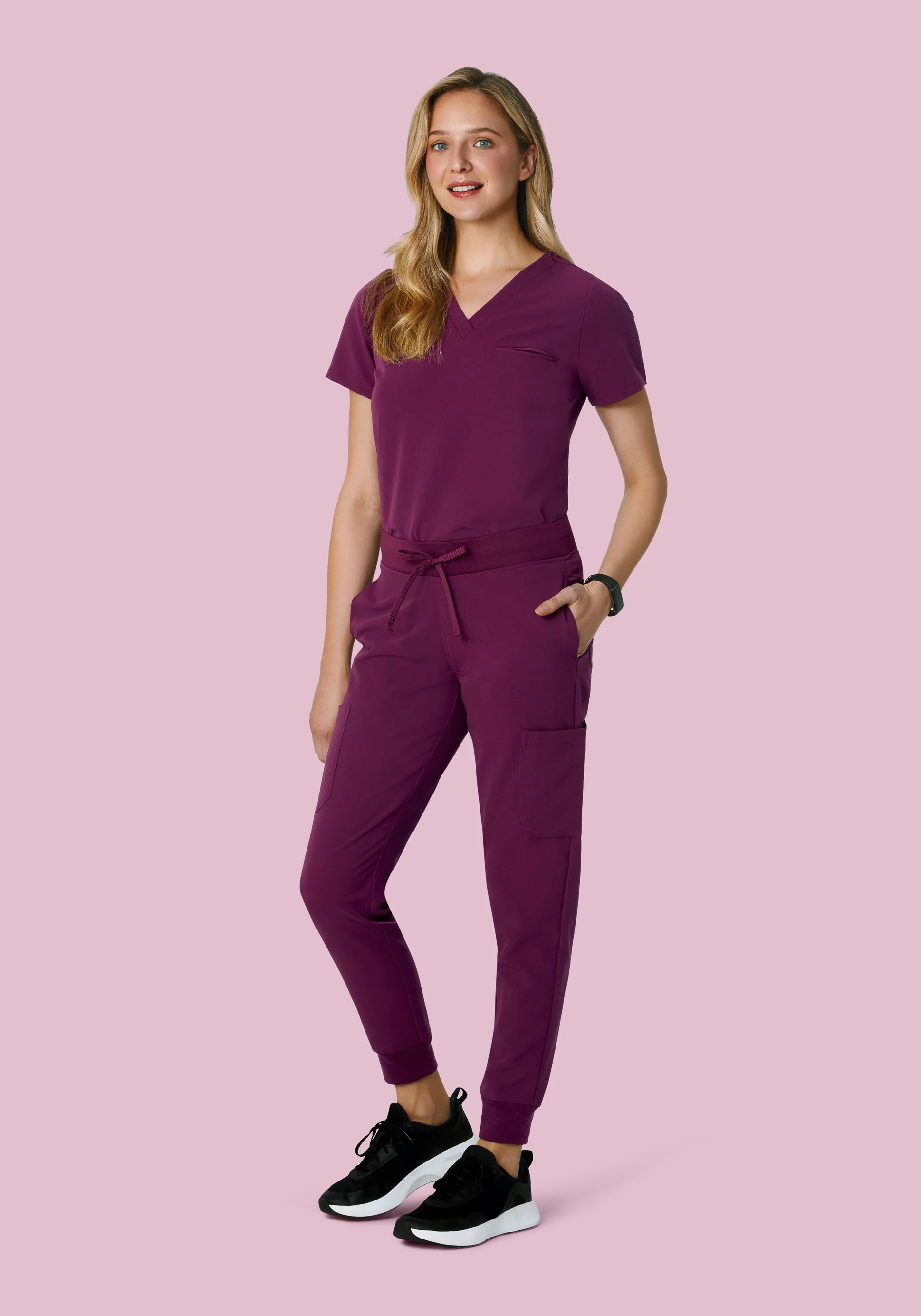 9 Pocket Joggers Plum - Image 2