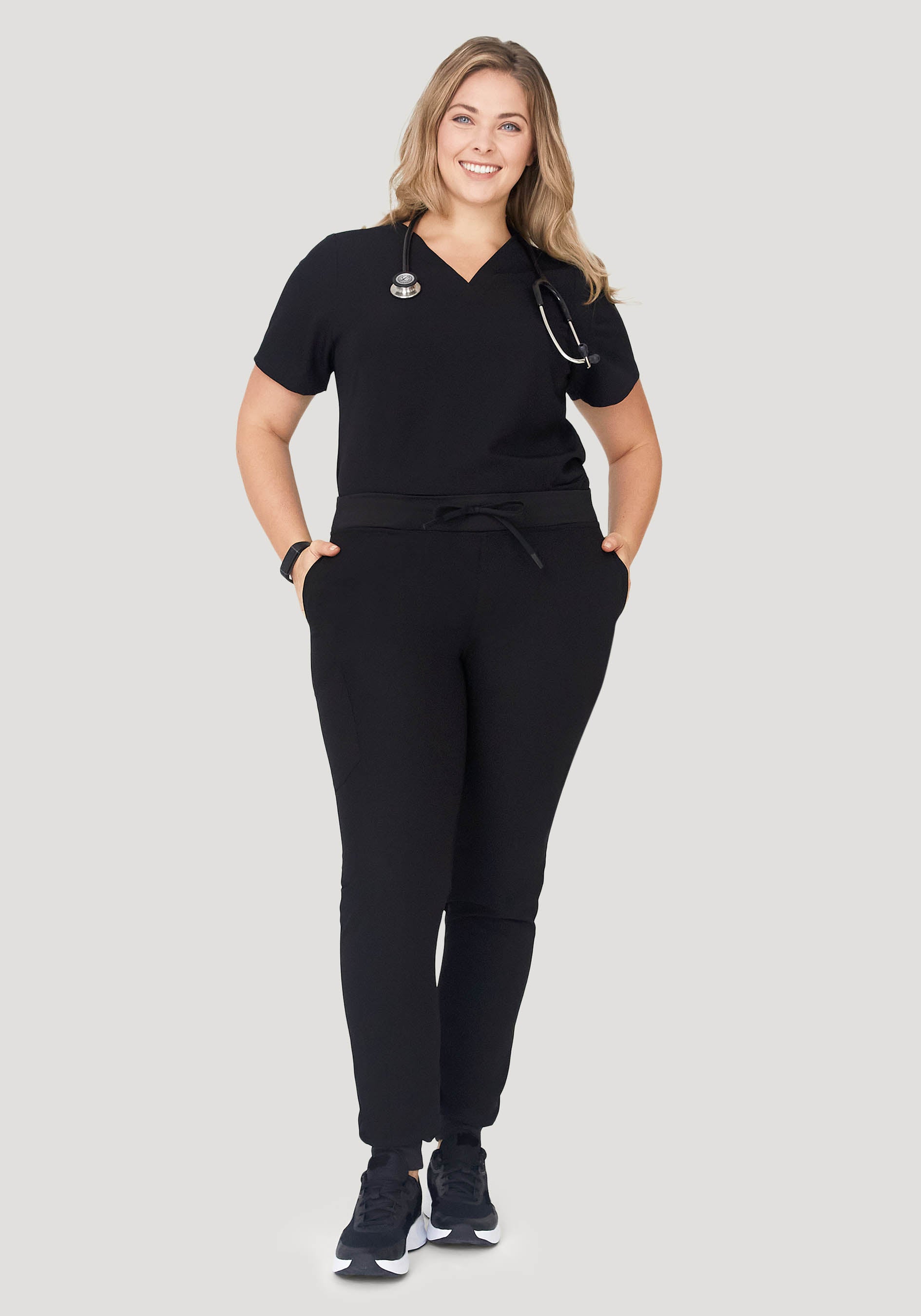 High Waisted Joggers Black - Image 4
