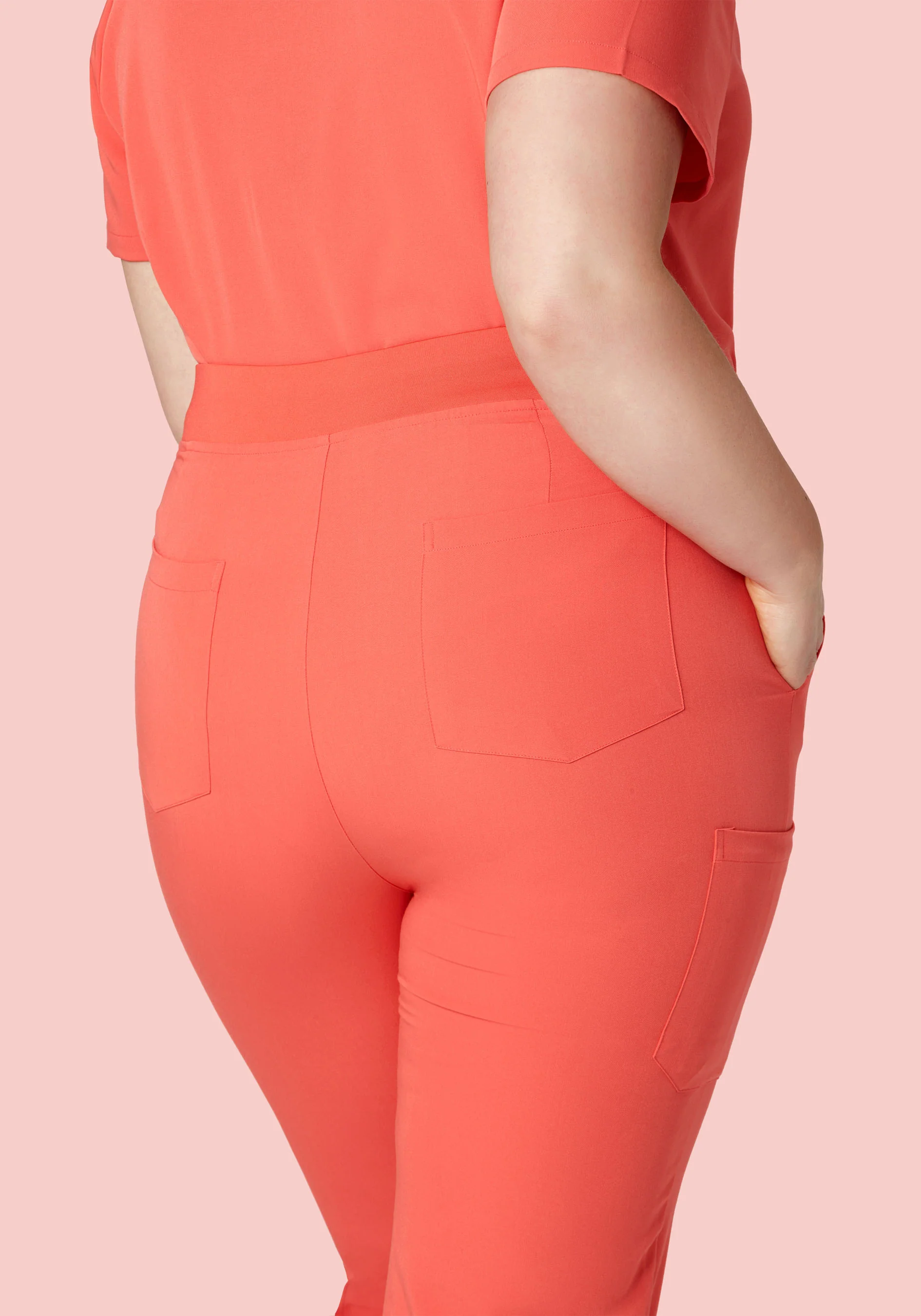 High Waisted Joggers Coral - Image 6