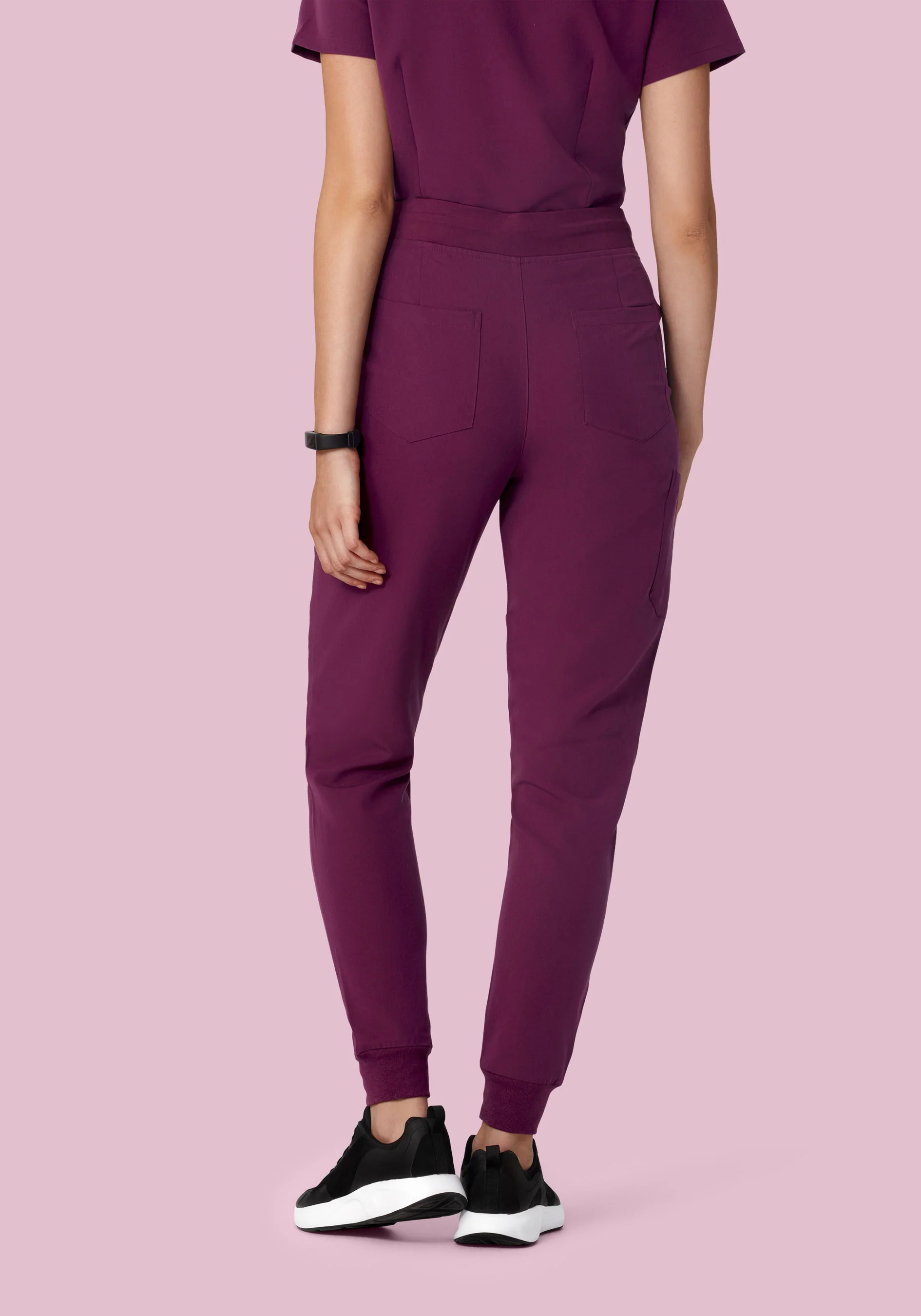 High Waisted Joggers Plum - Image 6