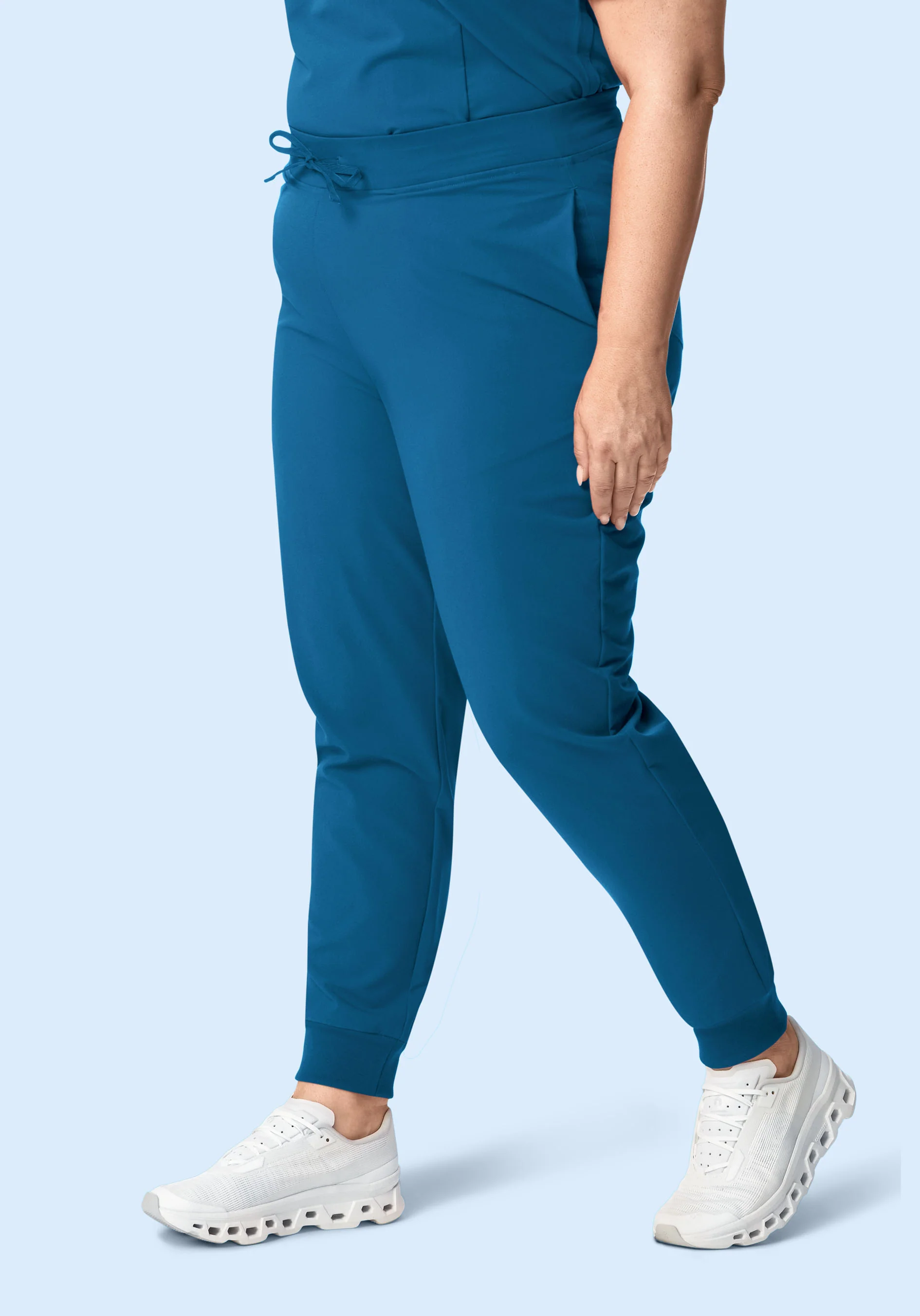 High Waisted Joggers Vallarta Blue - Image 5