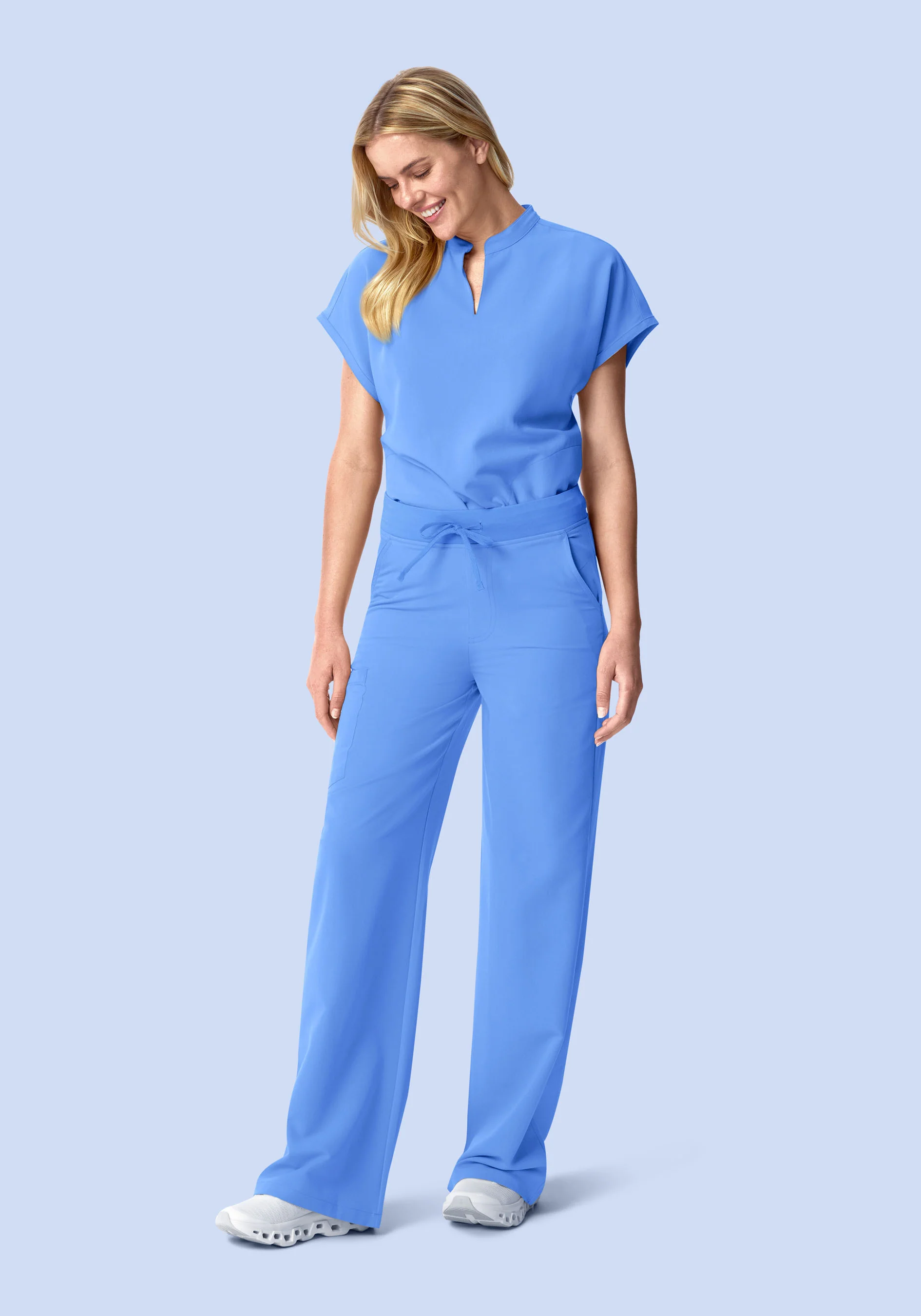 High Waisted Wide Leg Ceil Blue - Image 3