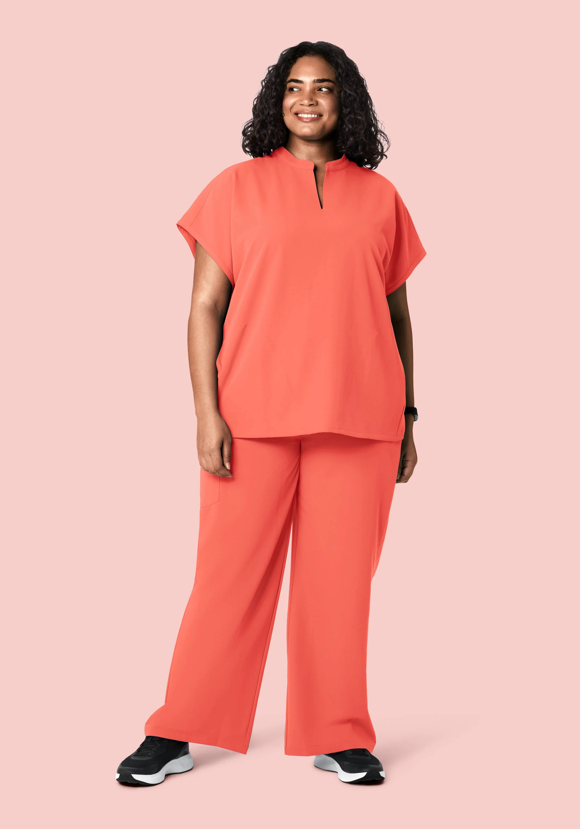 High Waisted Wide Leg Coral - Image 5