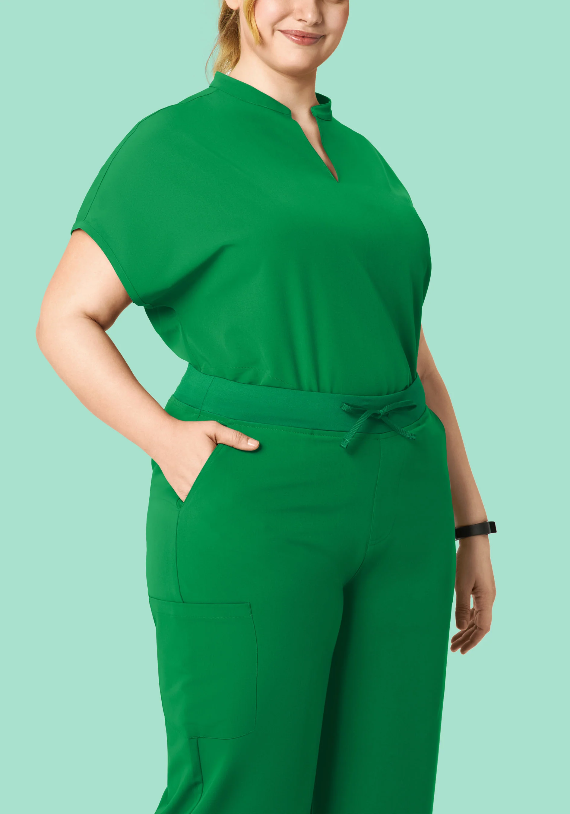 High Waisted Wide Leg Emerald - Image 8