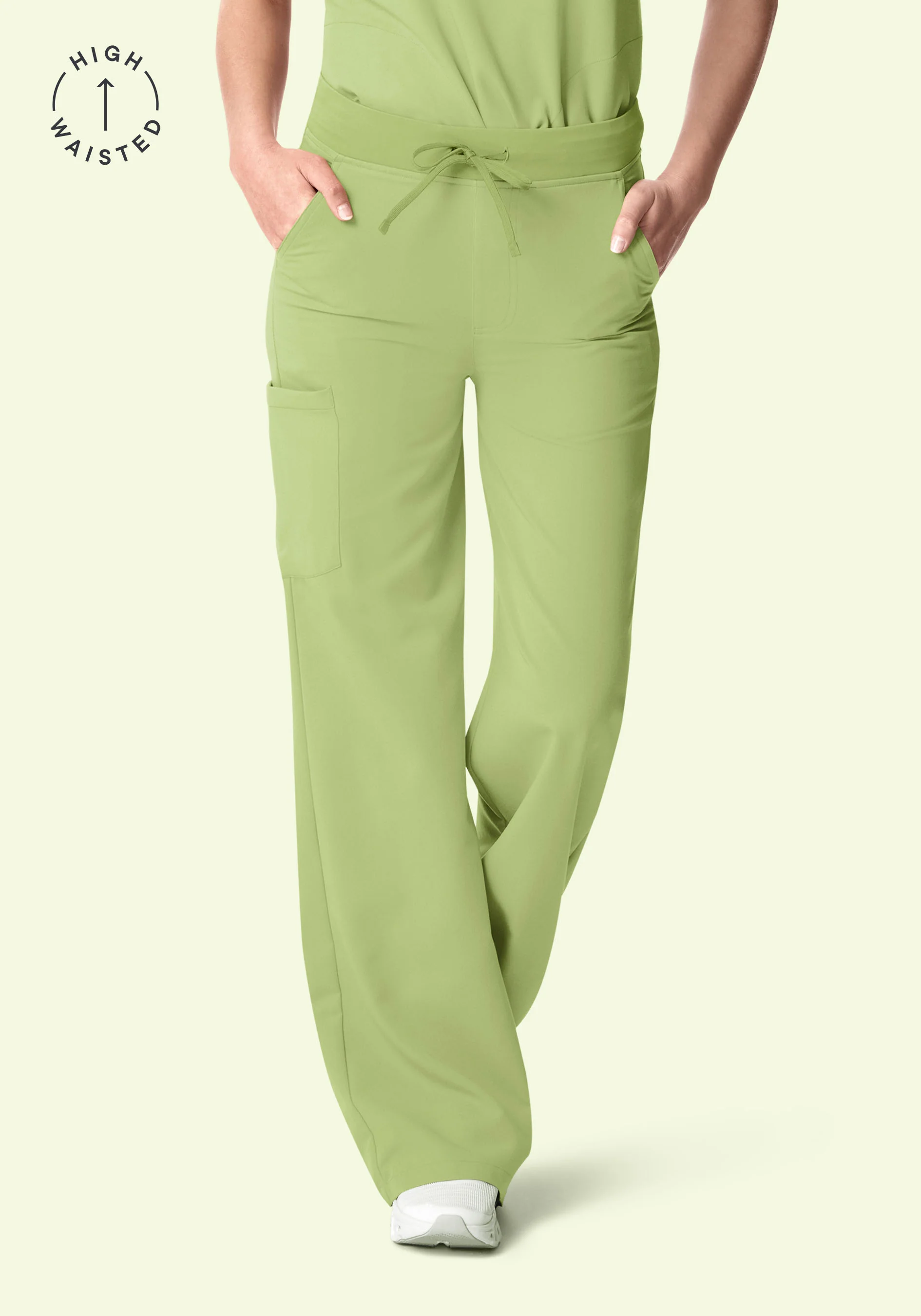 High Waisted Wide Leg Fern