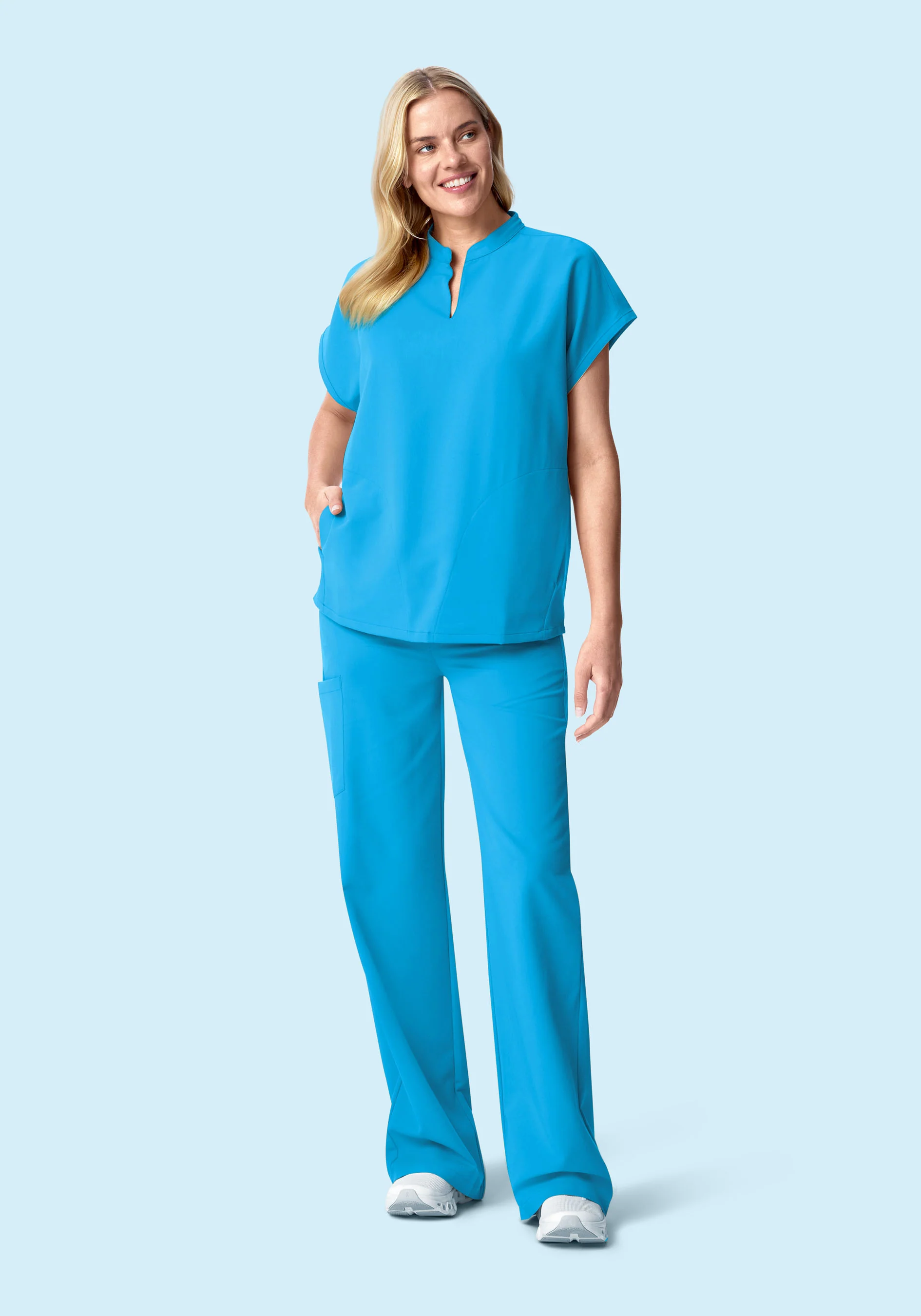 High Waisted Wide Leg Horizon Blue - Image 3