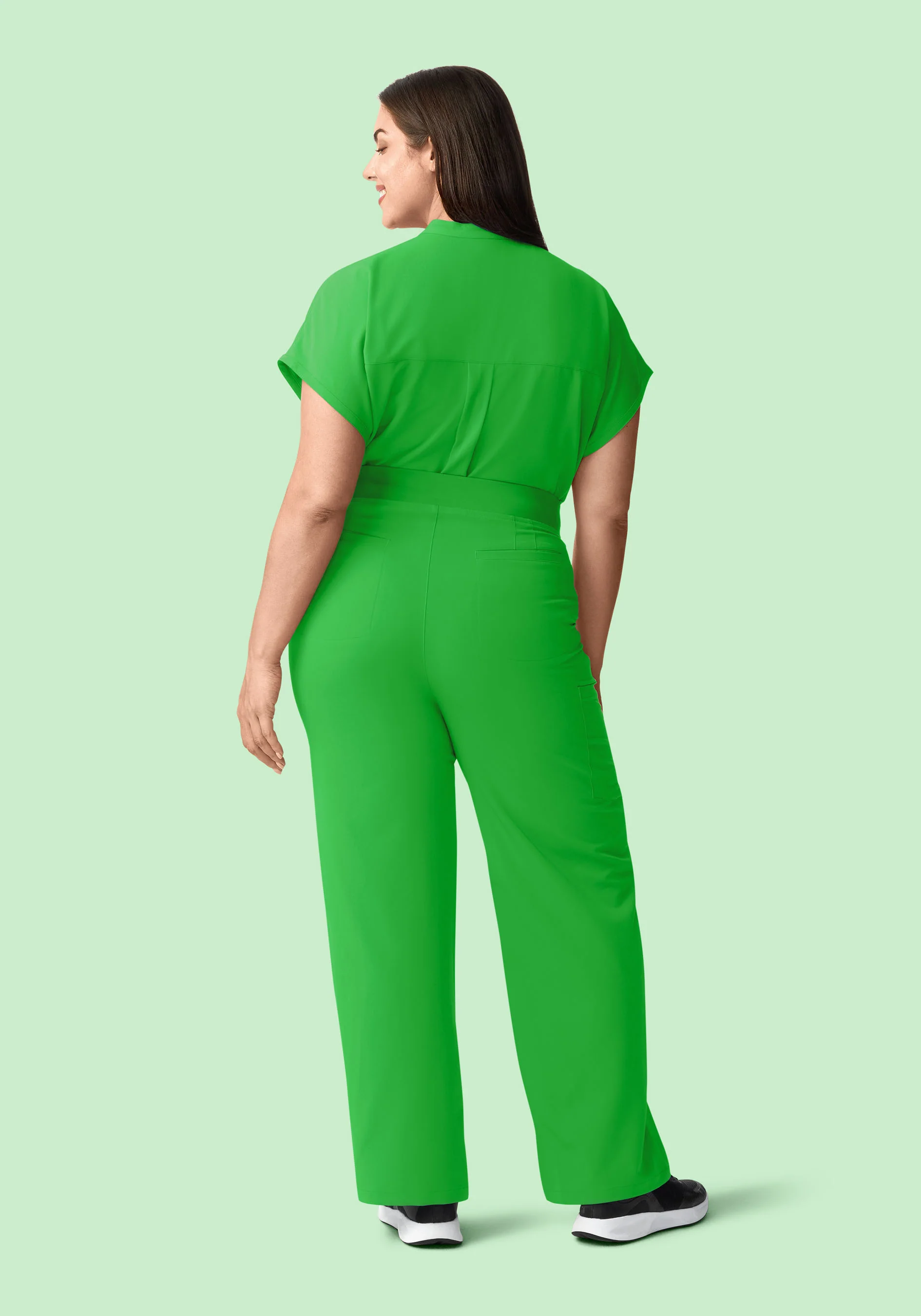 High Waisted Wide Leg Kelly Green - Image 6