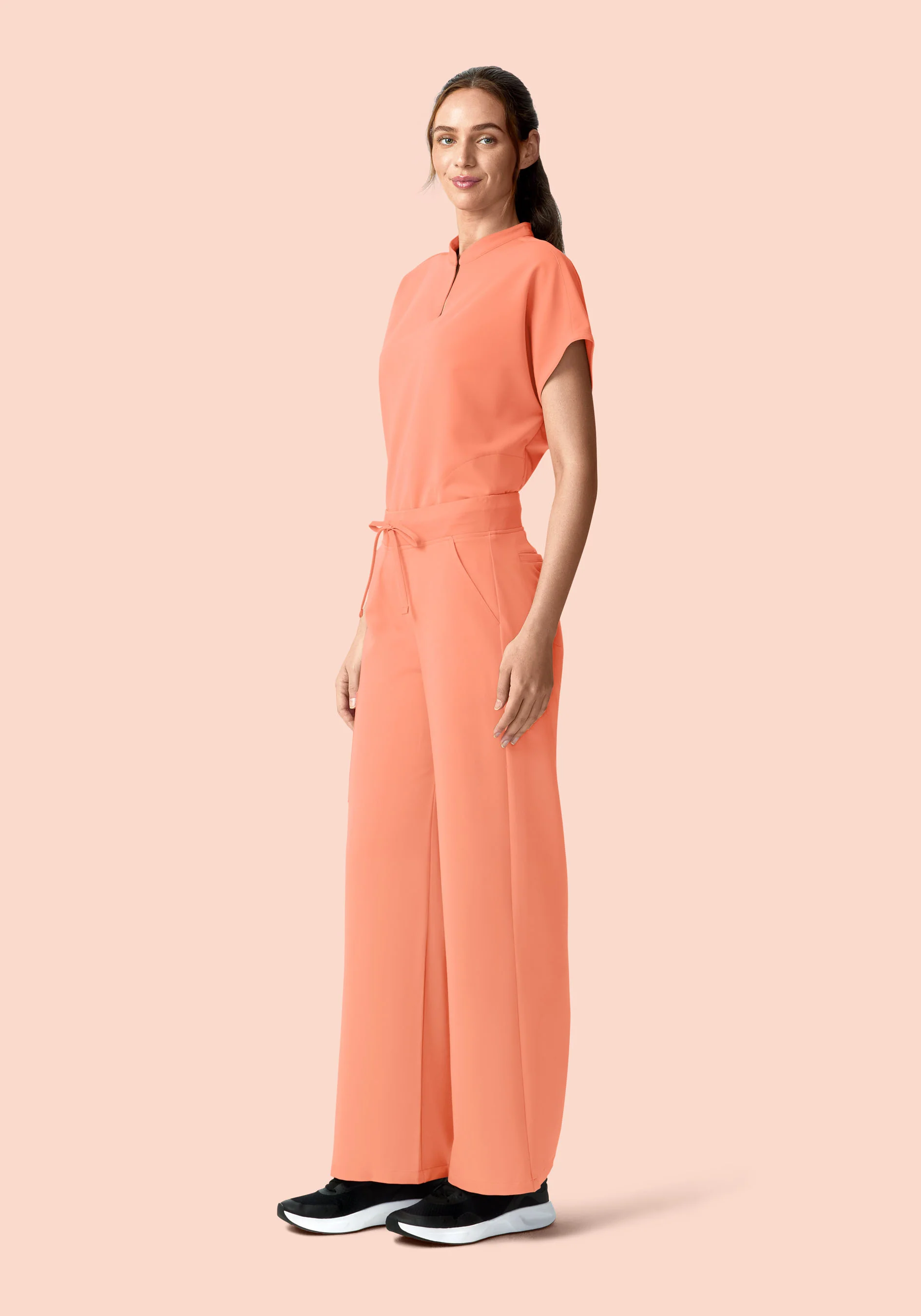 High Waisted Wide Leg Peach - Image 6