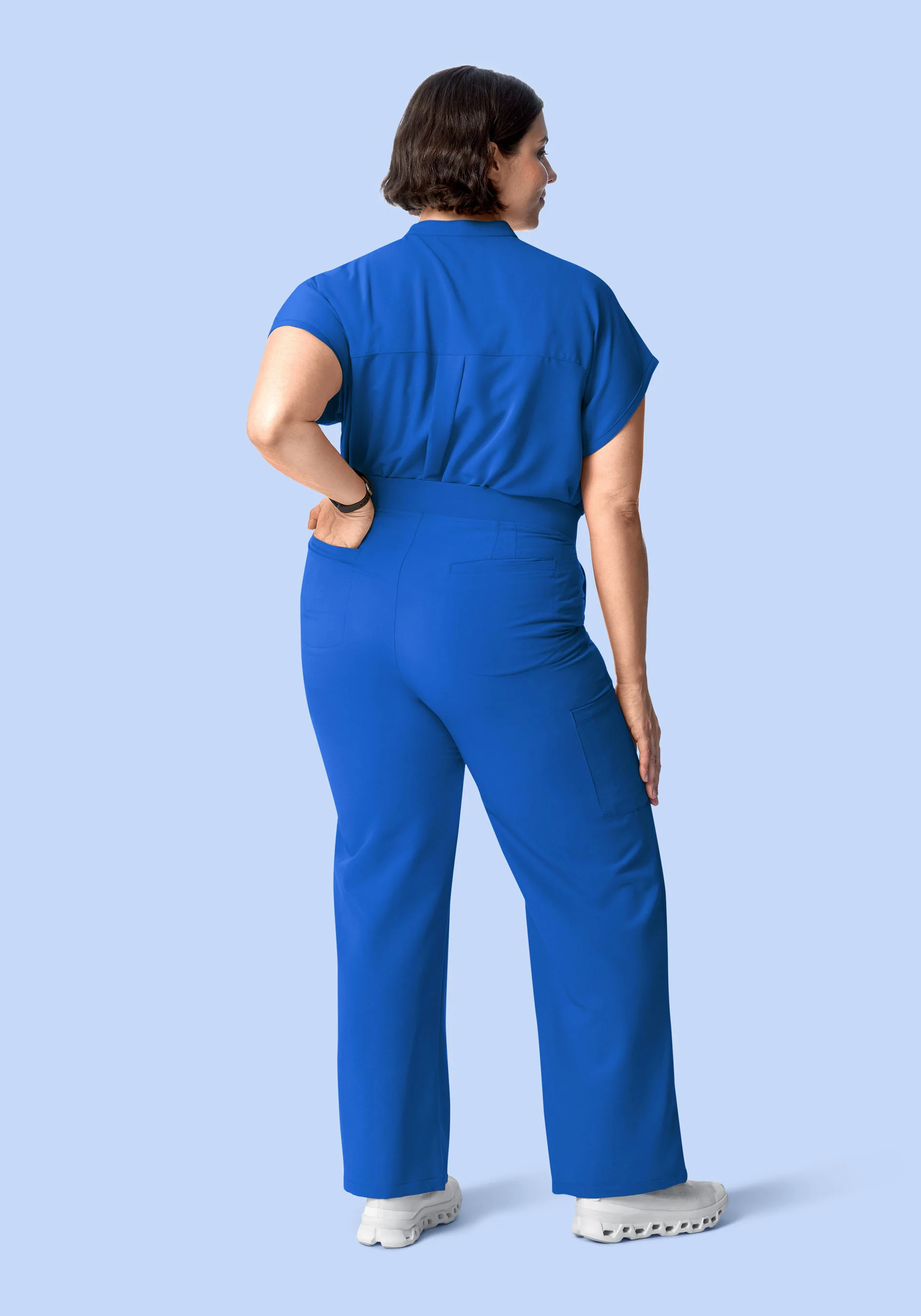 High Waisted Wide Leg Royal Blue - Image 6