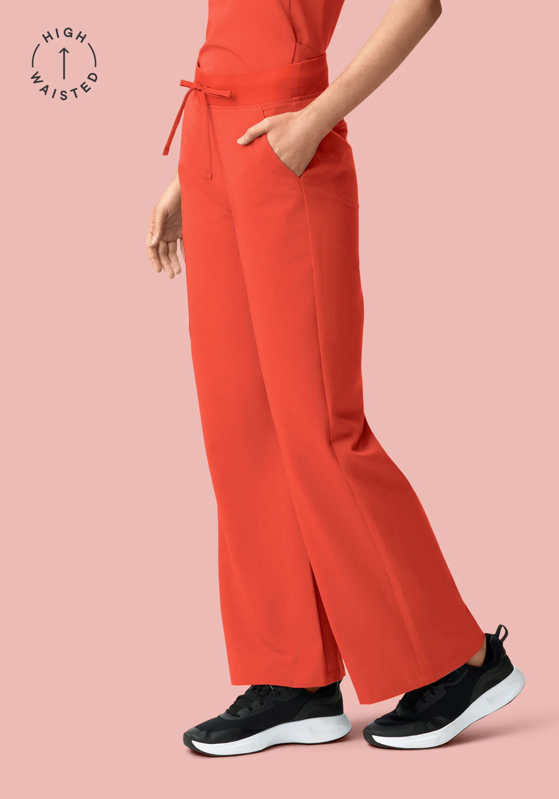 High Waisted Wide Leg Terracotta