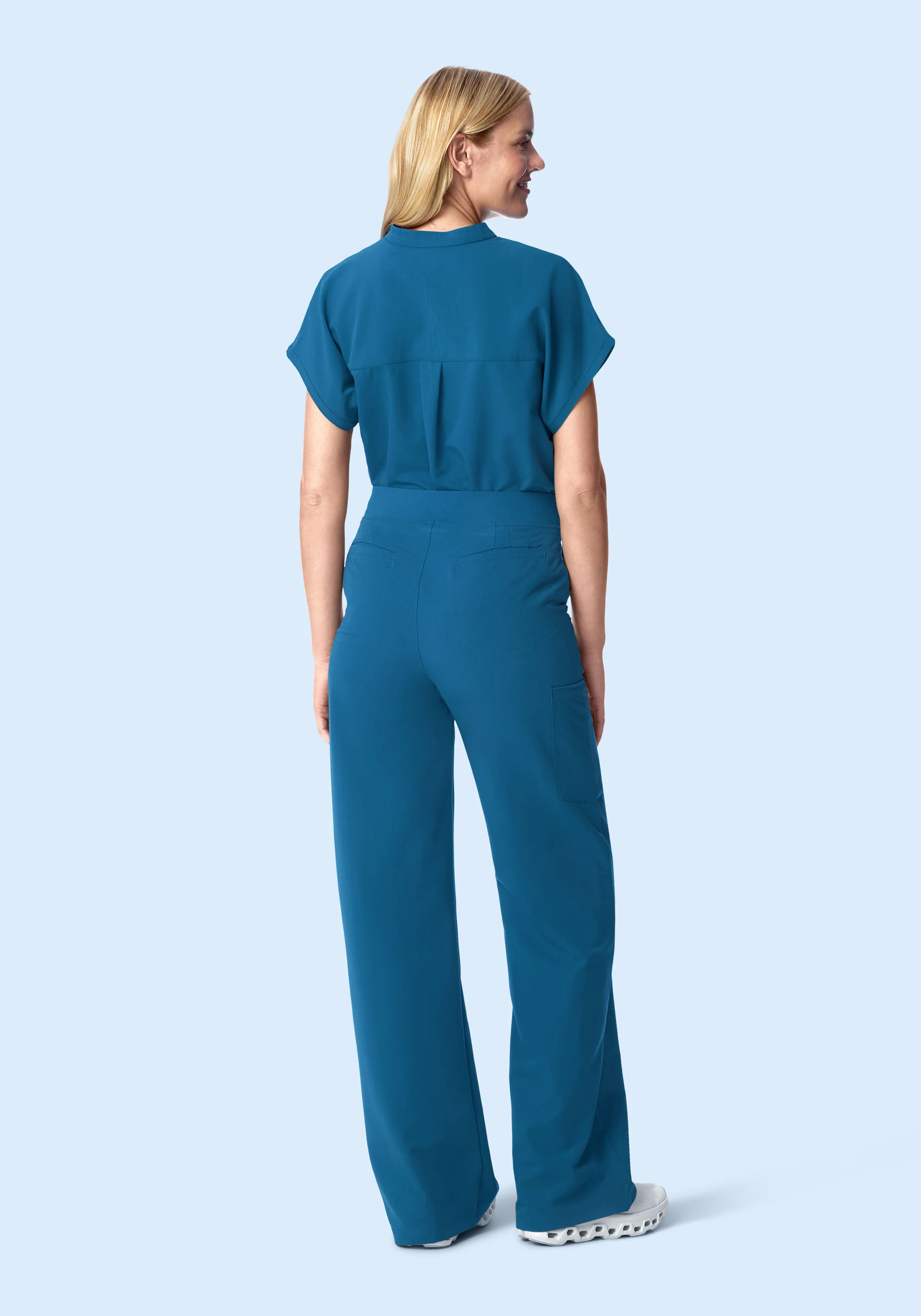 High Waisted Wide Leg Vallarta Blue - Image 4