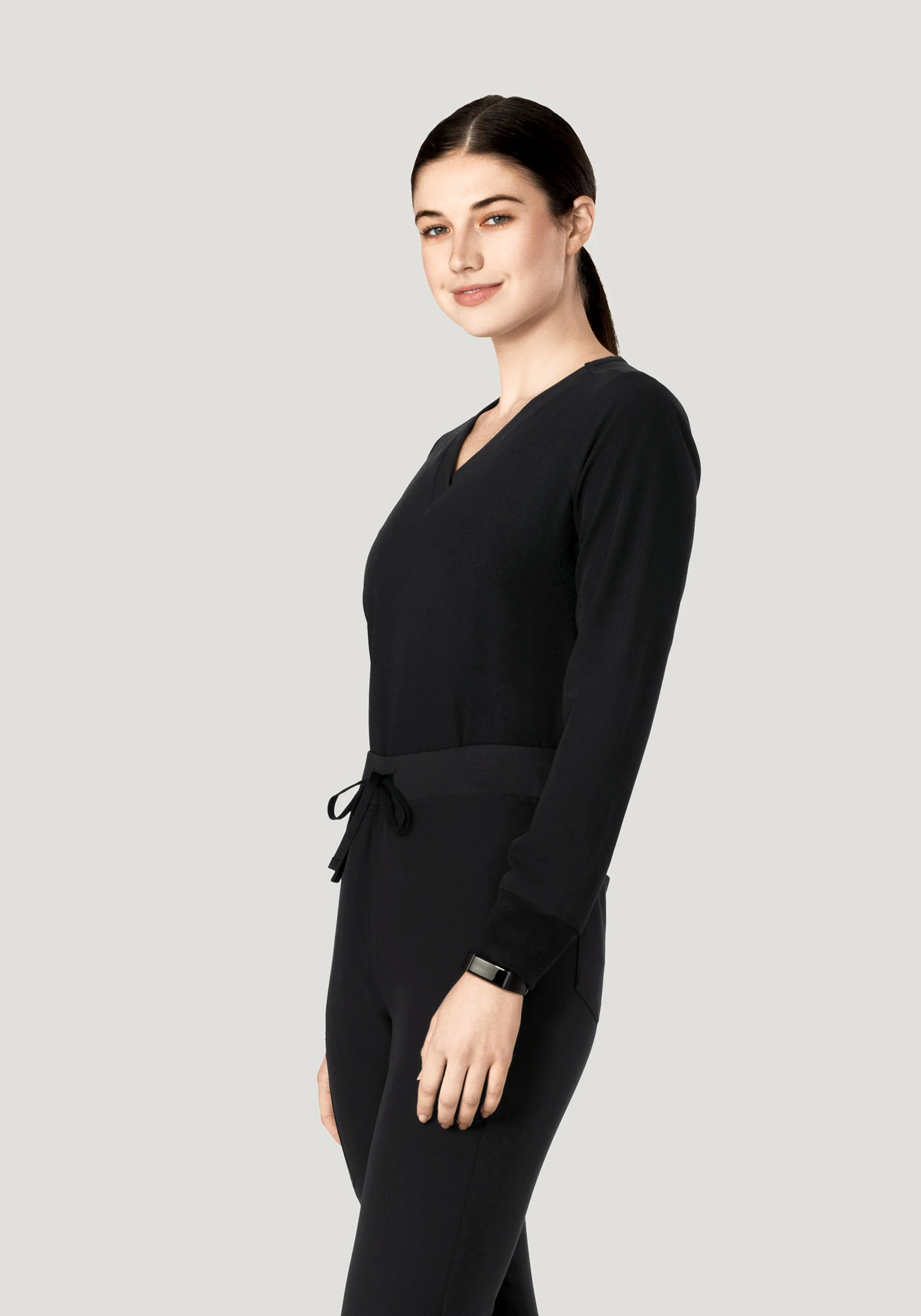 Long Sleeve 6 Pocket Top Black - Image 6