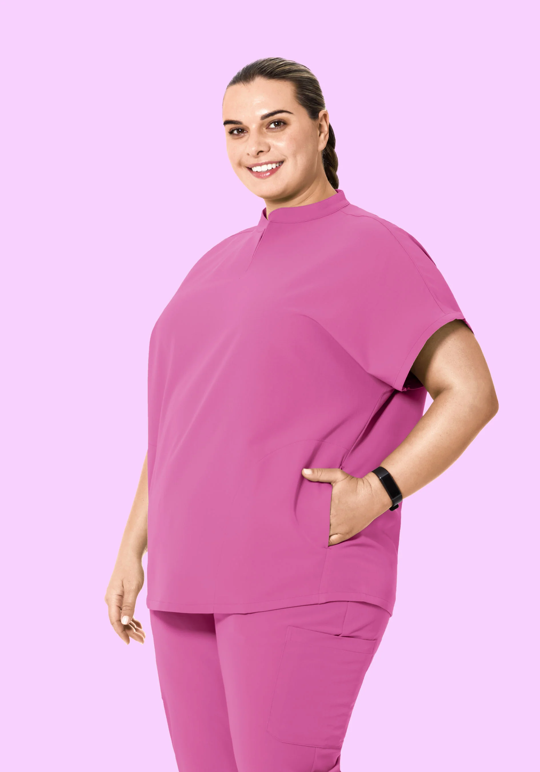 Mandarin Dolman Top Dahlia - Image 5