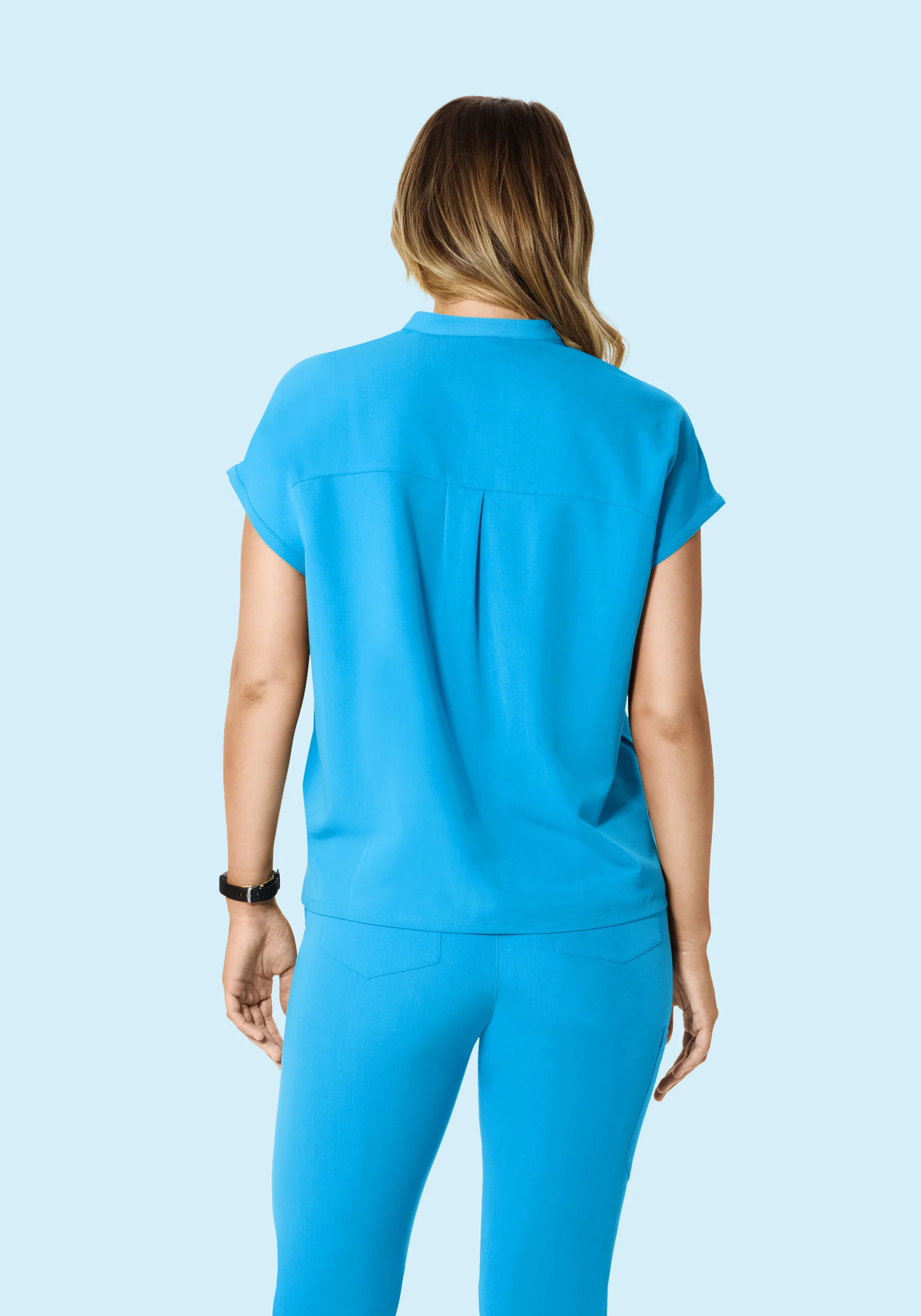 Mandarin Dolman Top Horizon Blue - Image 4