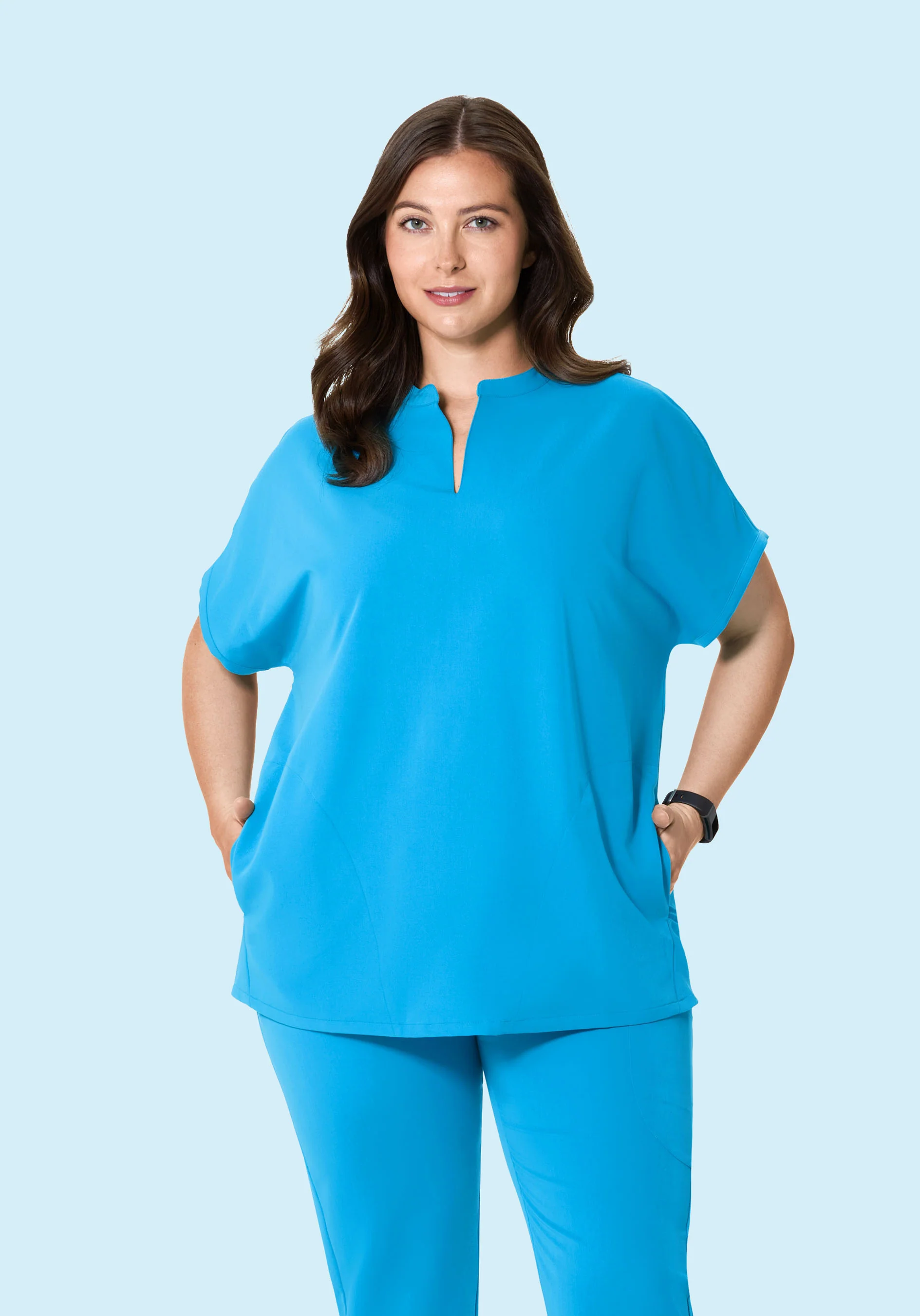 Mandarin Dolman Top Horizon Blue - Image 6