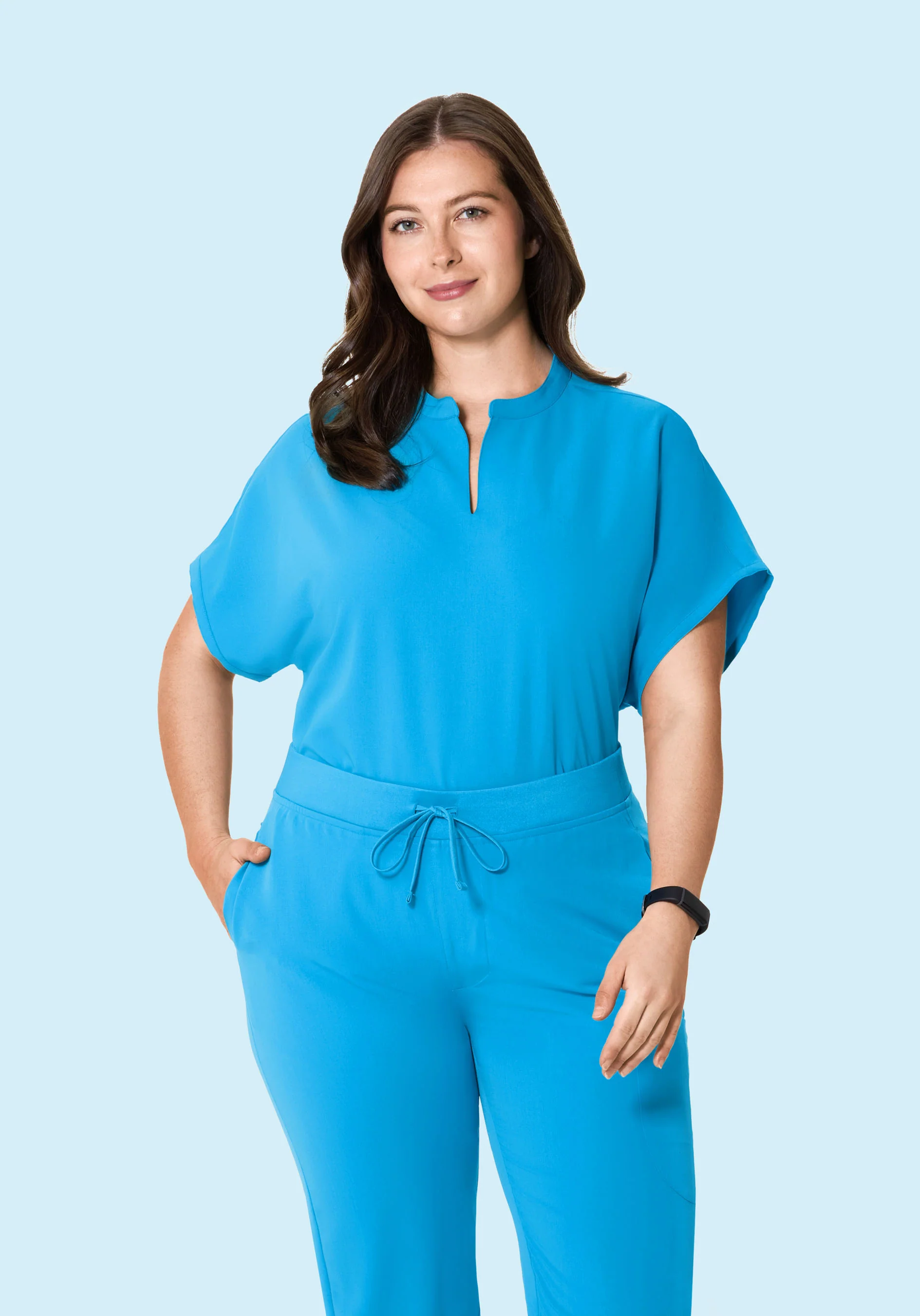 Mandarin Dolman Top Horizon Blue - Image 7