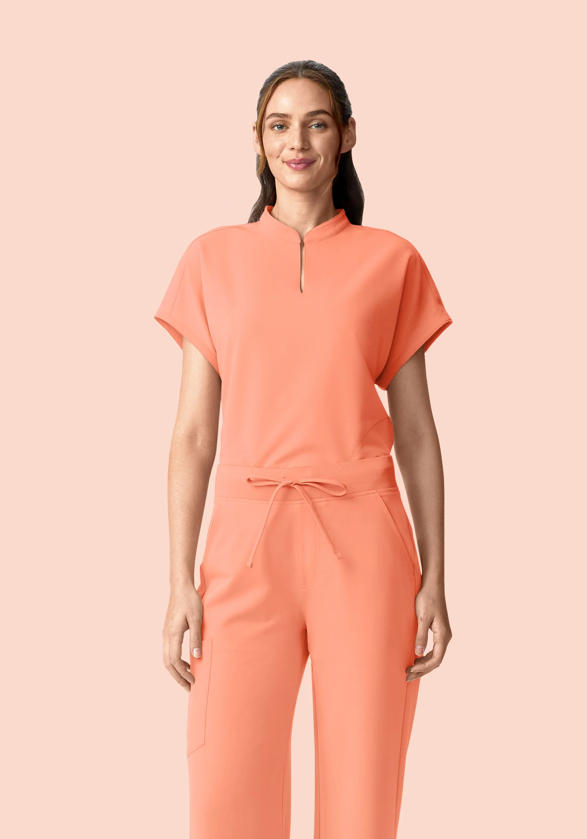Mandarin Dolman Top Peach - Image 2