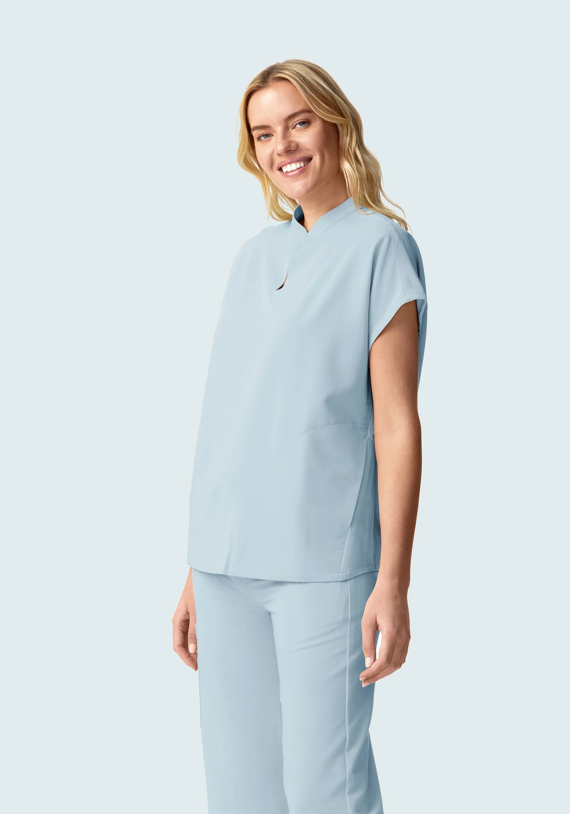 Mandarin Dolman Top Powder Blue - Image 2