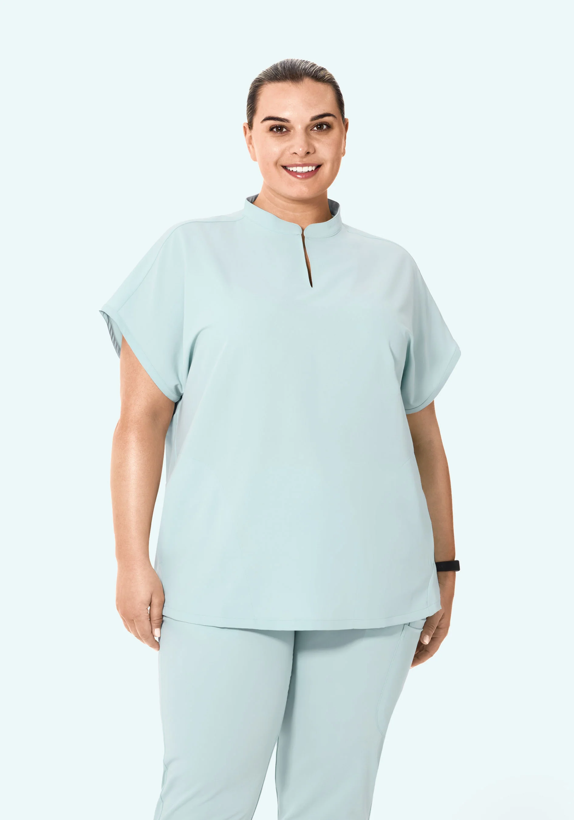 Mandarin Dolman Top Sky - Image 5