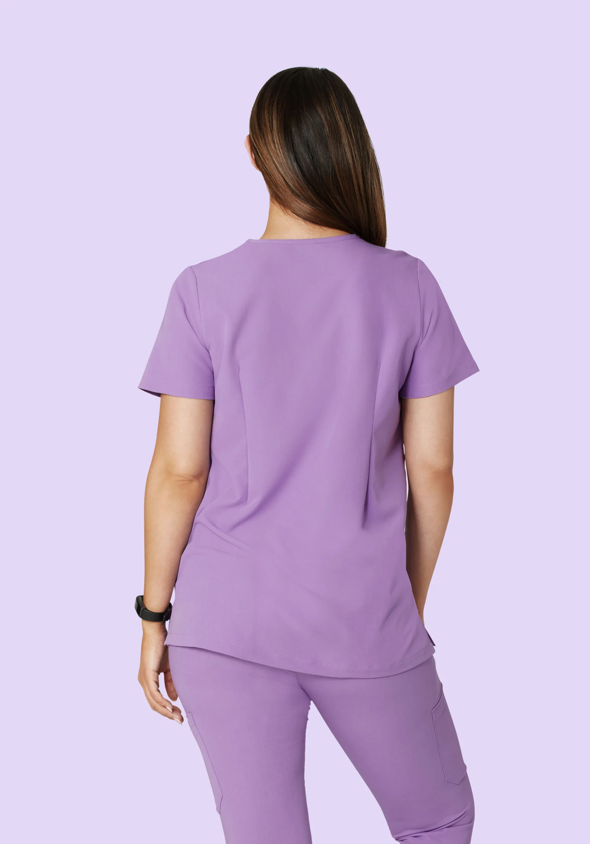 Maternity One Pocket Top Lavender - Image 3
