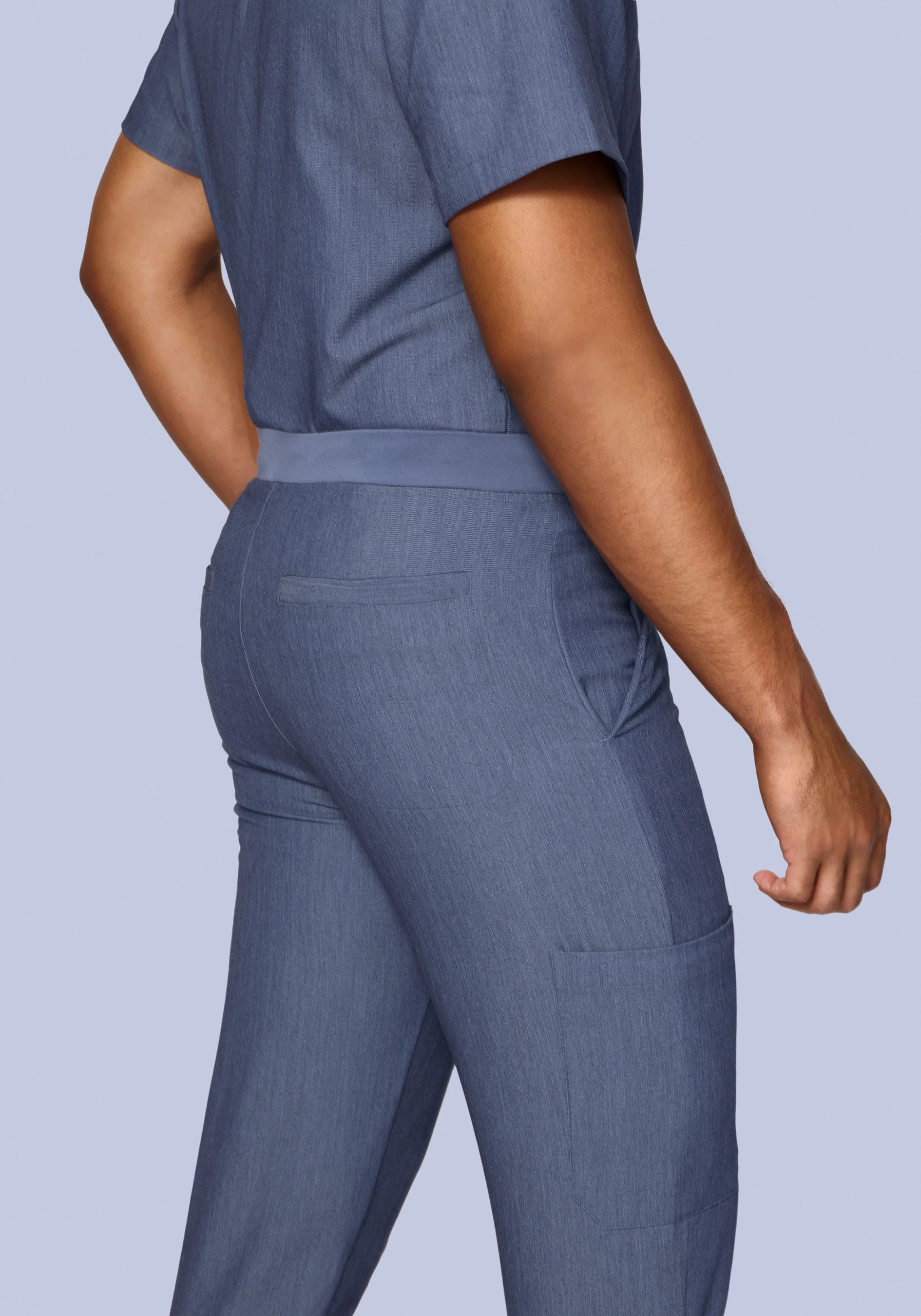 7 Pocket Joggers Heather Denim - Image 6