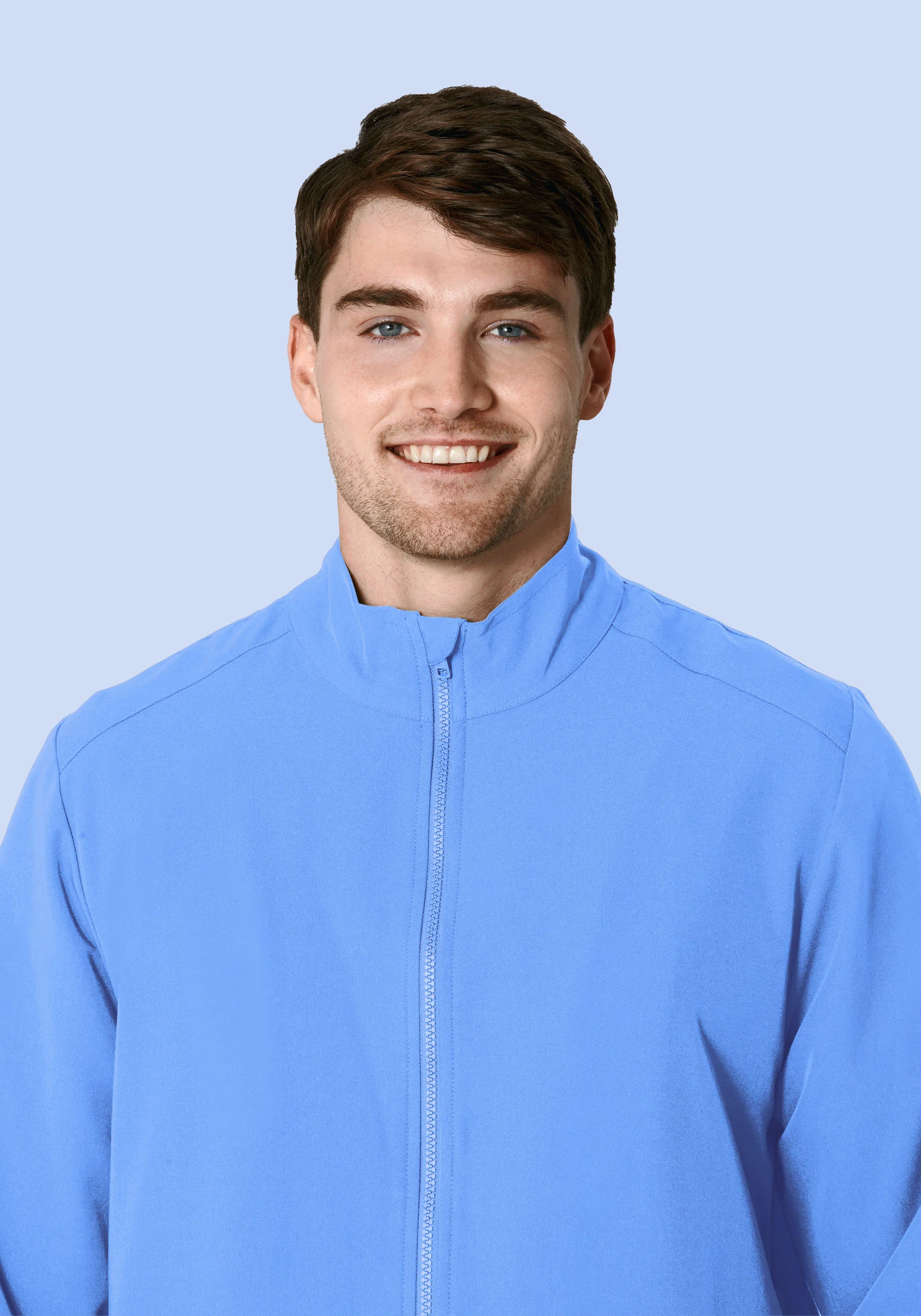 Men's Modern Scrub Jacket Ceil Blue - Image 2