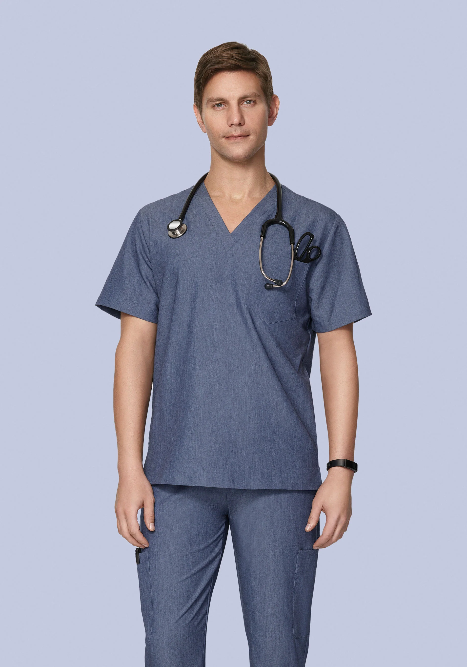 Two Pocket Top Heather Denim - Image 2